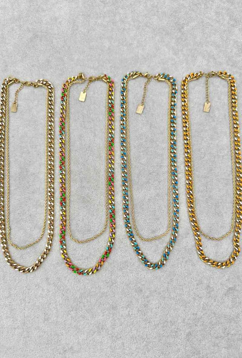 Wholesaler Vitany - Stainless steel double necklace