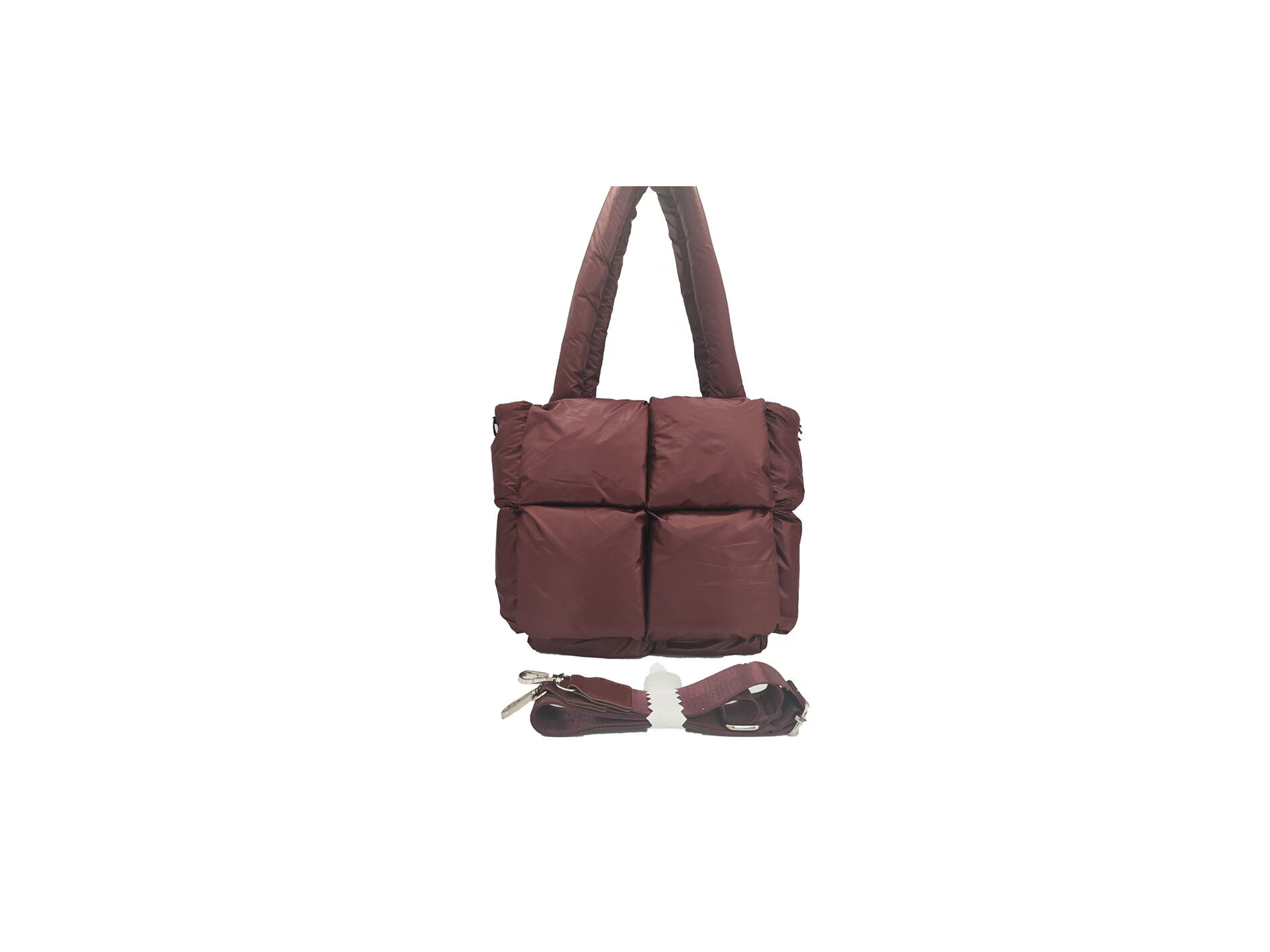 Wholesaler Vivian - Padded shopper bag in technical fabric with soft double handles and adjustable wide shoulder strap