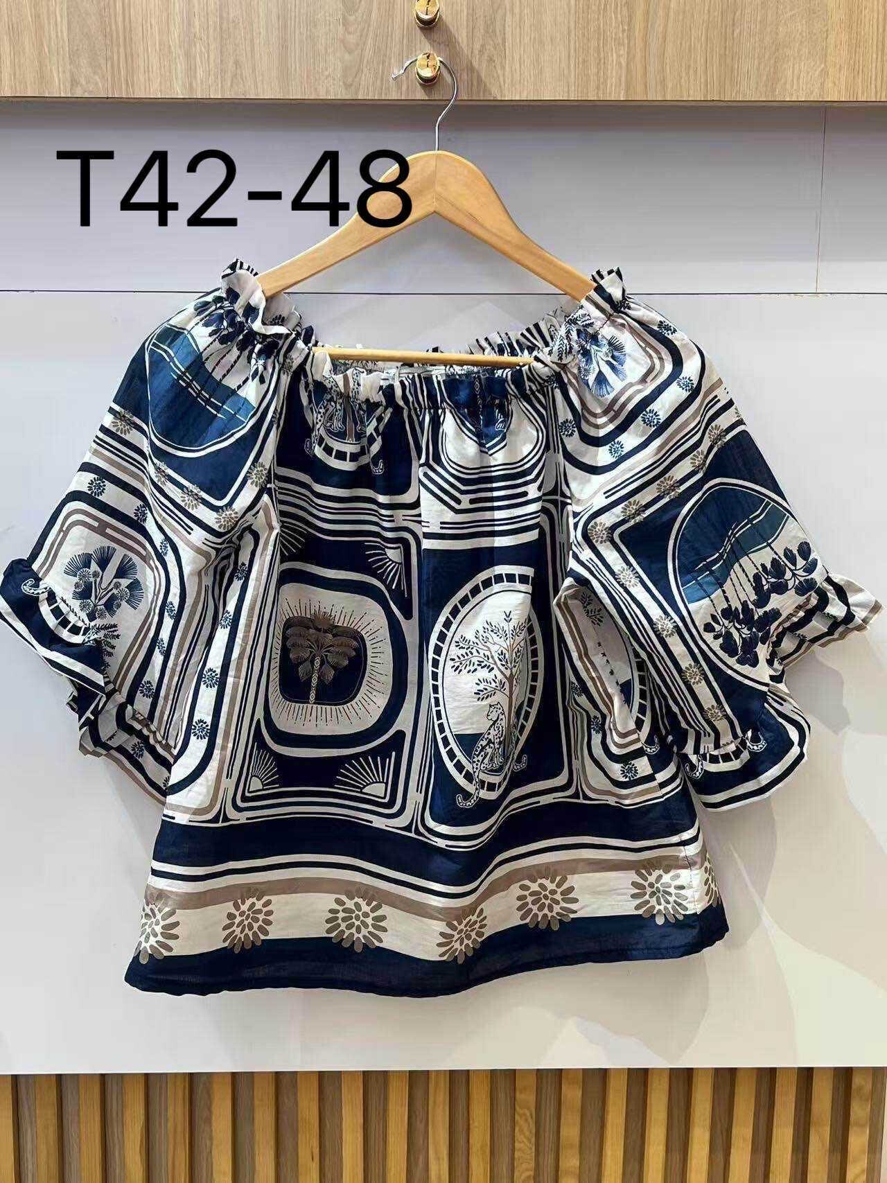 Großhändler VIViCHY GRANDE TAILLE - Bluse mit großem Druck, Bootskragen