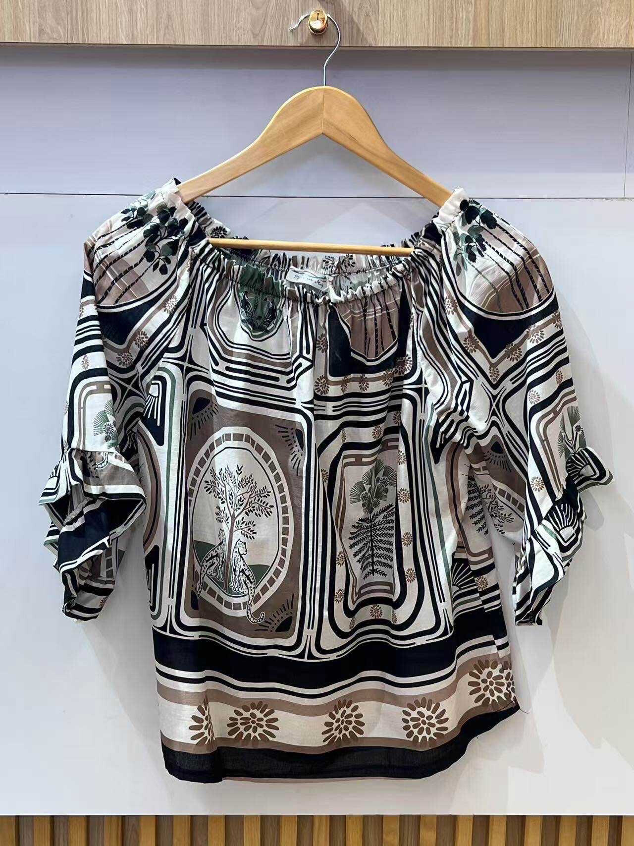 Grossiste VIViCHY GRANDE TAILLE - Blouse Avec Imprimé Grande Taille, Col Bateau