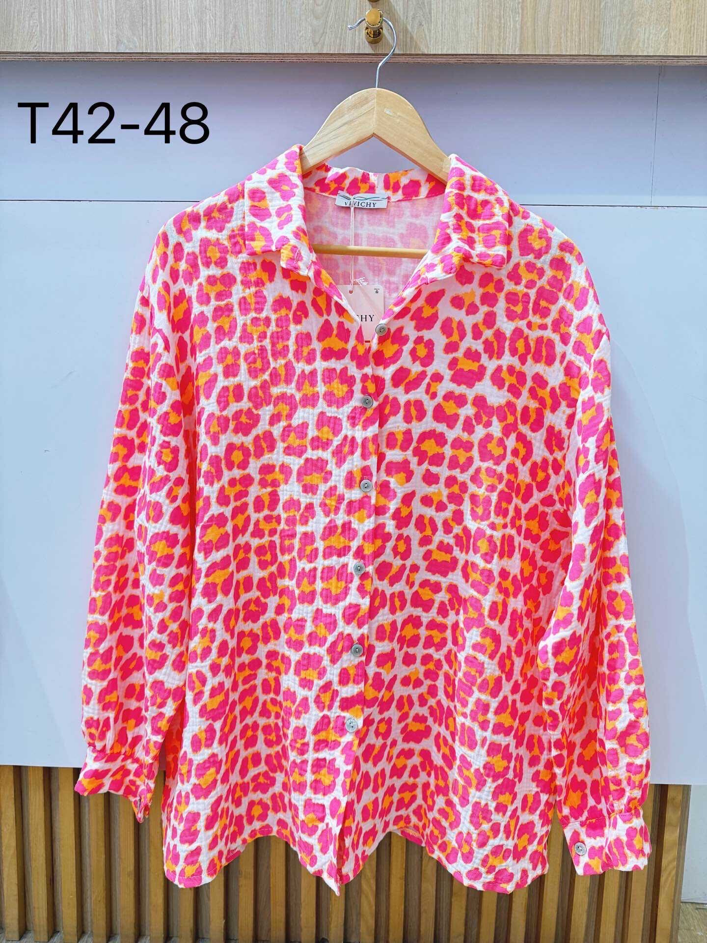 Wholesaler VIViCHY GRANDE TAILLE - Large Size Hit Cotton Gaze Léopard Fluo