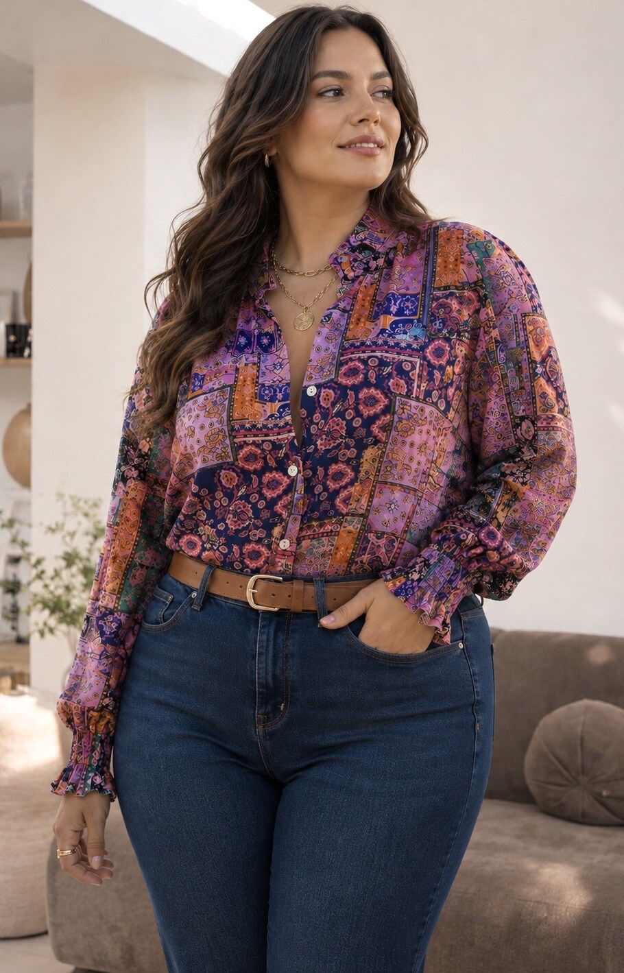 Grossista VIViCHY GRANDE TAILLE - Camicia stampata taglia grande