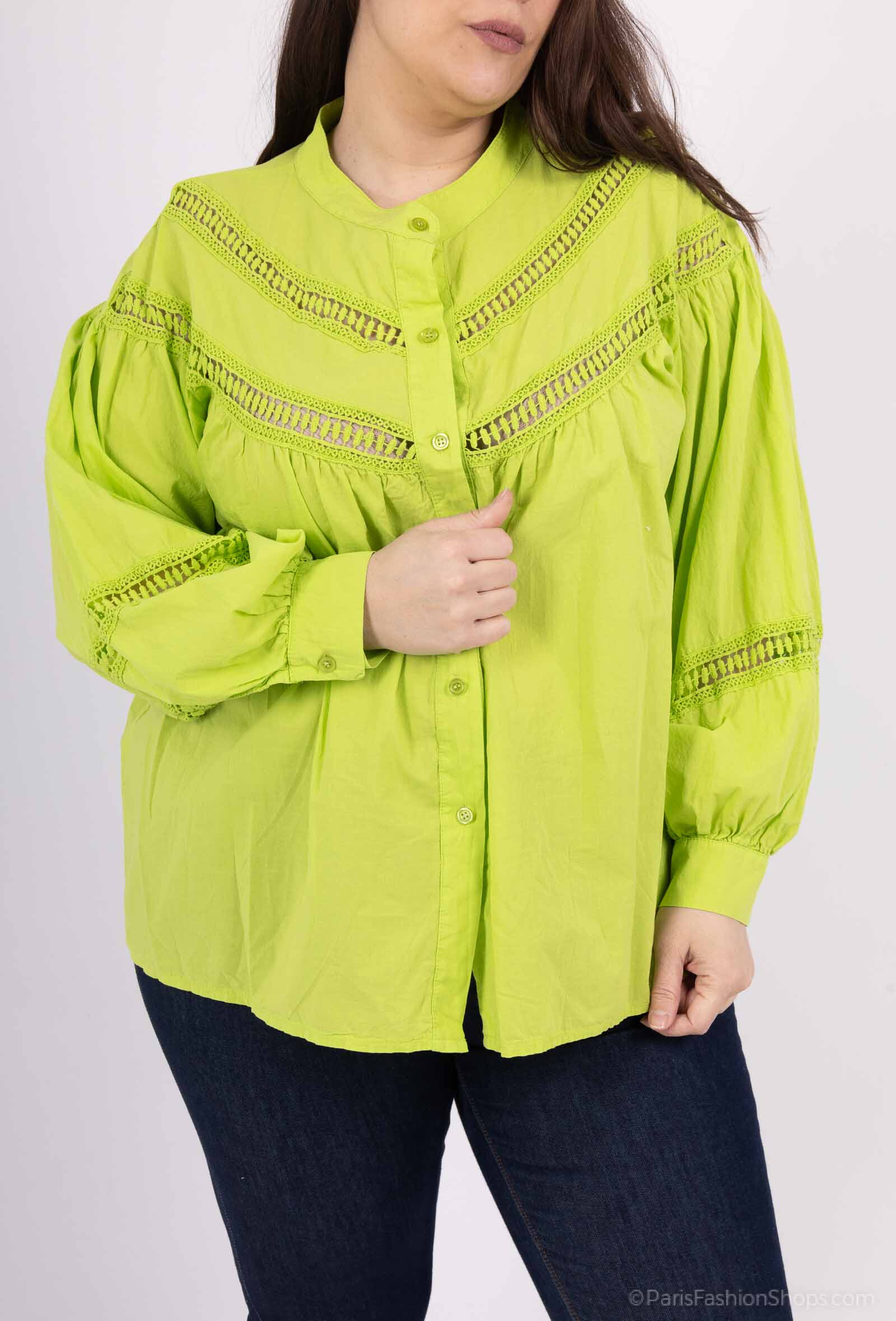 Grossiste VIViCHY GRANDE TAILLE - Chemise à Dentelle Grande Taille