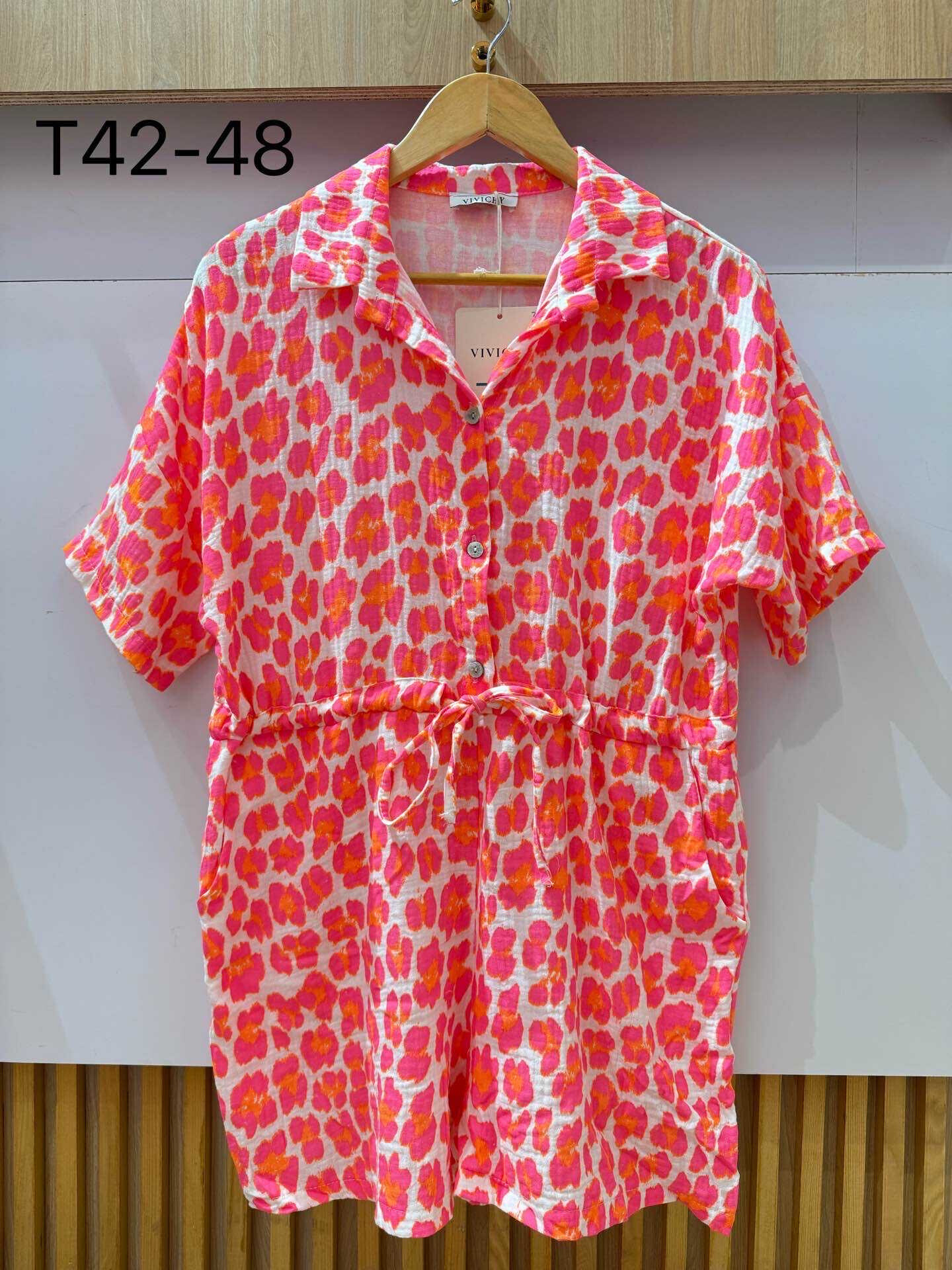 Großhändler VIViCHY GRANDE TAILLE - Großkämpfer Combishort Cotton Blick Fluo -Baumwollblätter