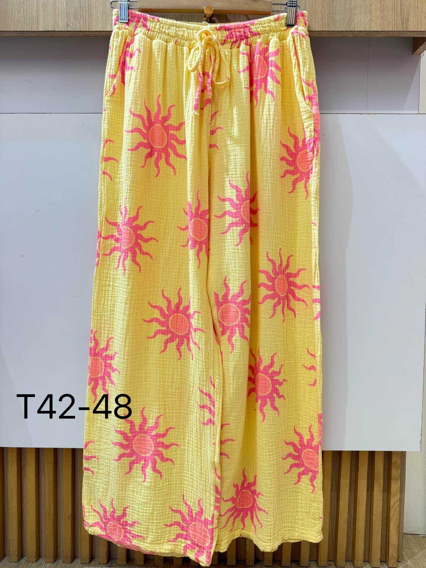 Mayorista VIViCHY GRANDE TAILLE - Grandes pantalones de algodón solar estampado