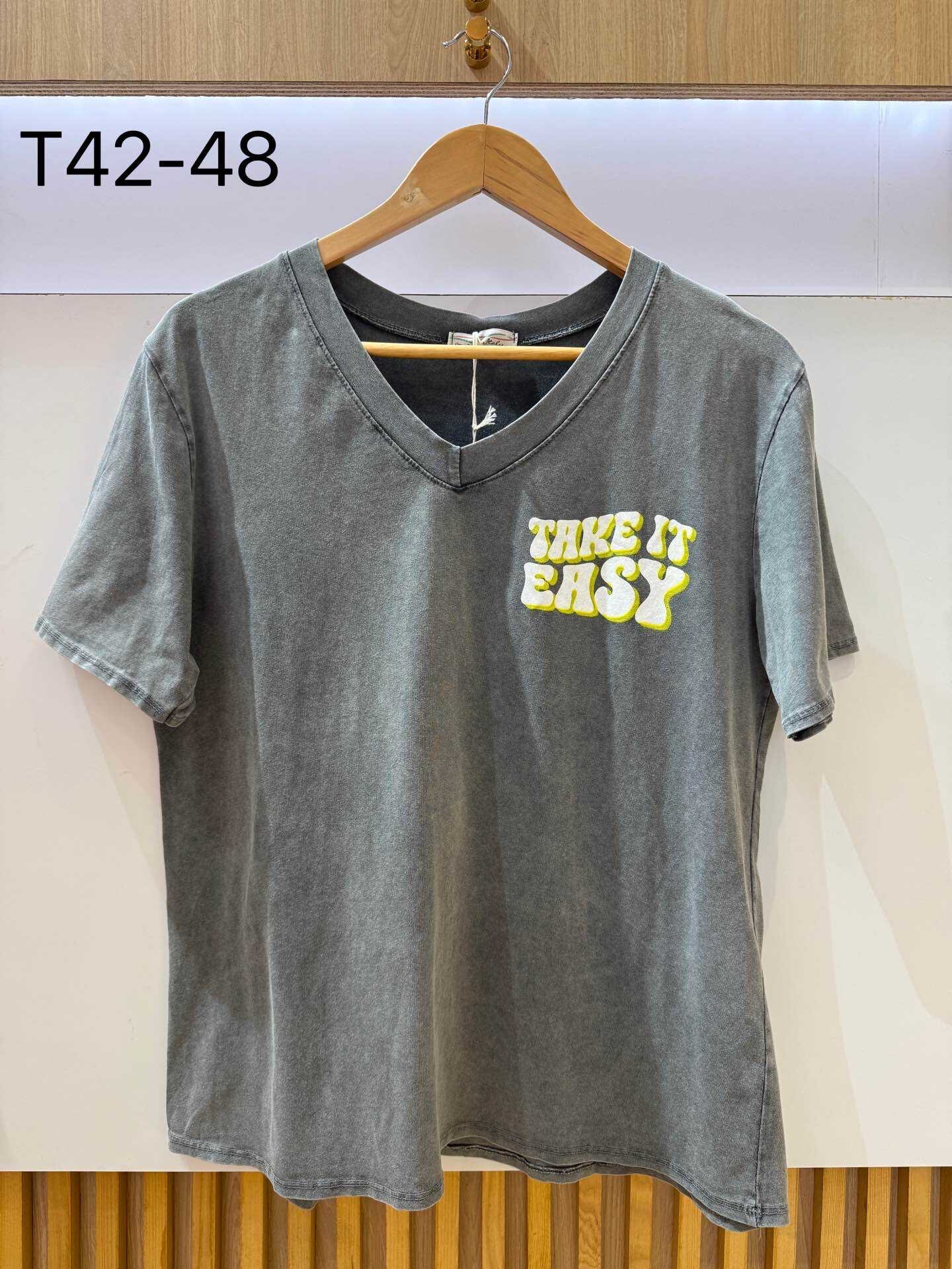 Wholesaler VIViCHY GRANDE TAILLE - Fladed large t-shirt with print