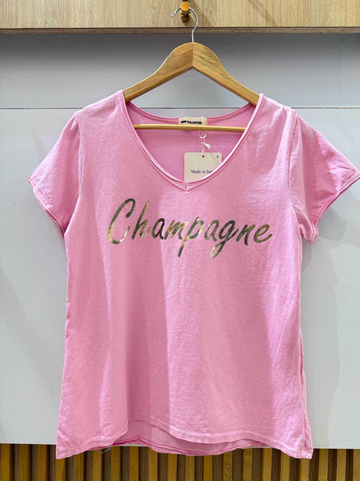 Grossiste VIViCHY GRANDE TAILLE - T-shirt grande taille imprimé champagne
