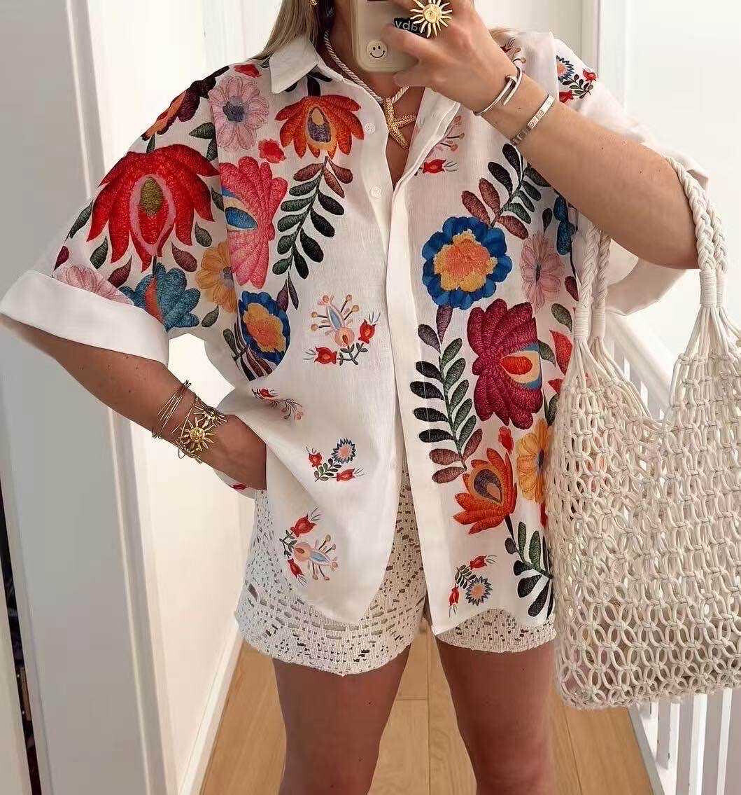 Mayorista VIVICHY - Camisa con flores estampado