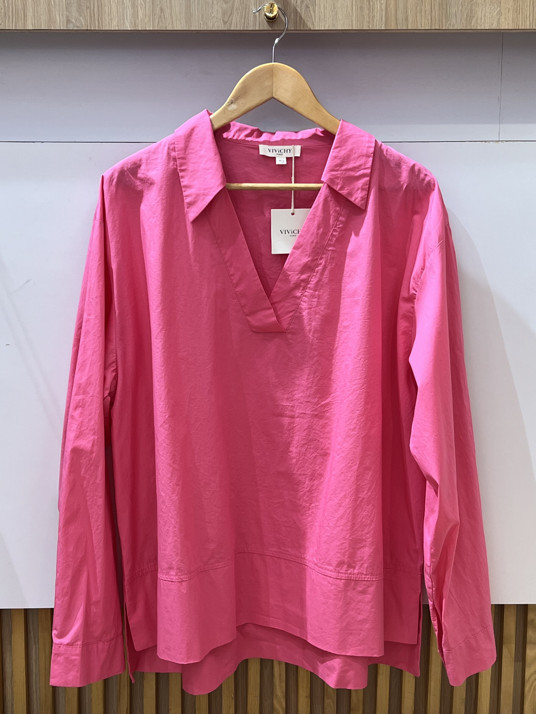 Wholesaler VIVICHY - Large size shirt collar blouse