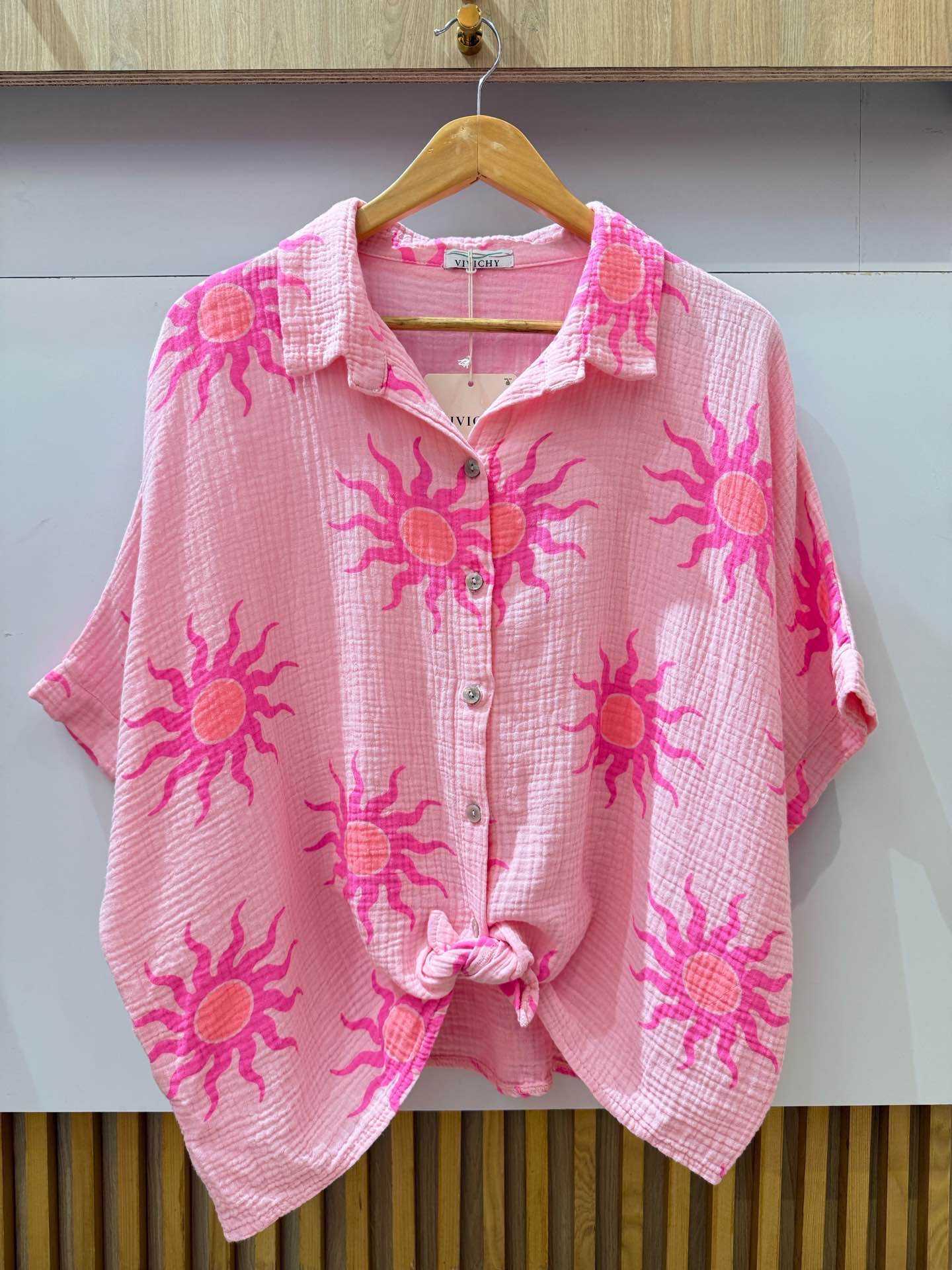 Grossiste VIVICHY - Chemise Gaze De Coton Imprimés Solaires