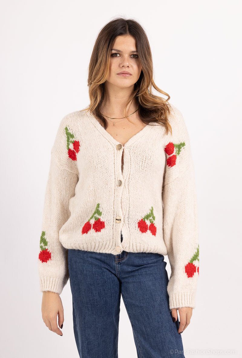 Wholesaler VIVICHY - CHERRY SWEATER VEST