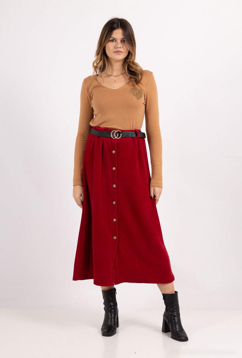 Wholesaler VIVICHY - VELVET SKIRT