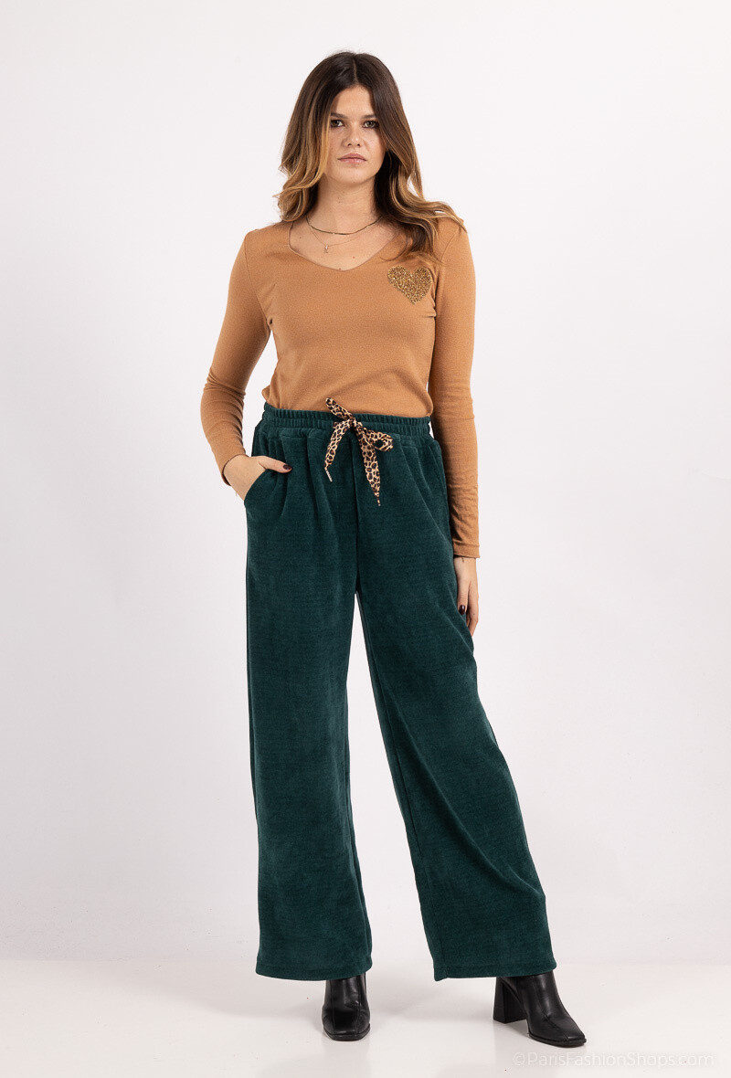 Wholesaler VIVICHY - WIDE VELVET TROUSERS