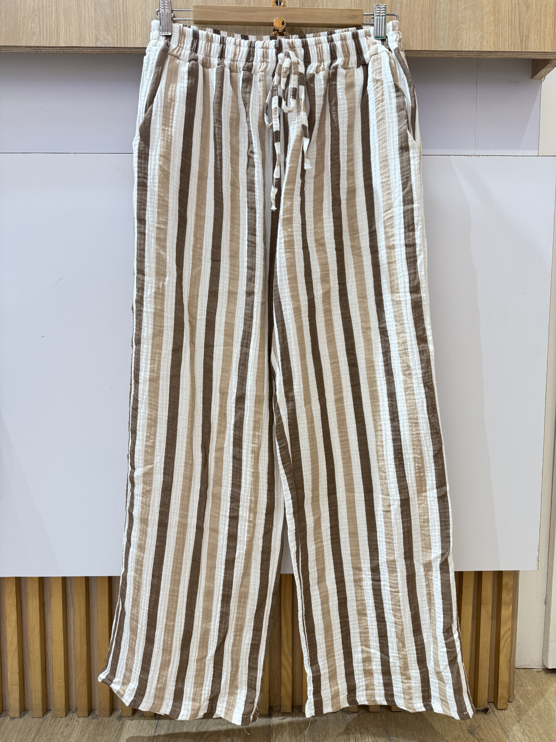 Mayorista VIVICHY - Pantalones de rayas de algodón
