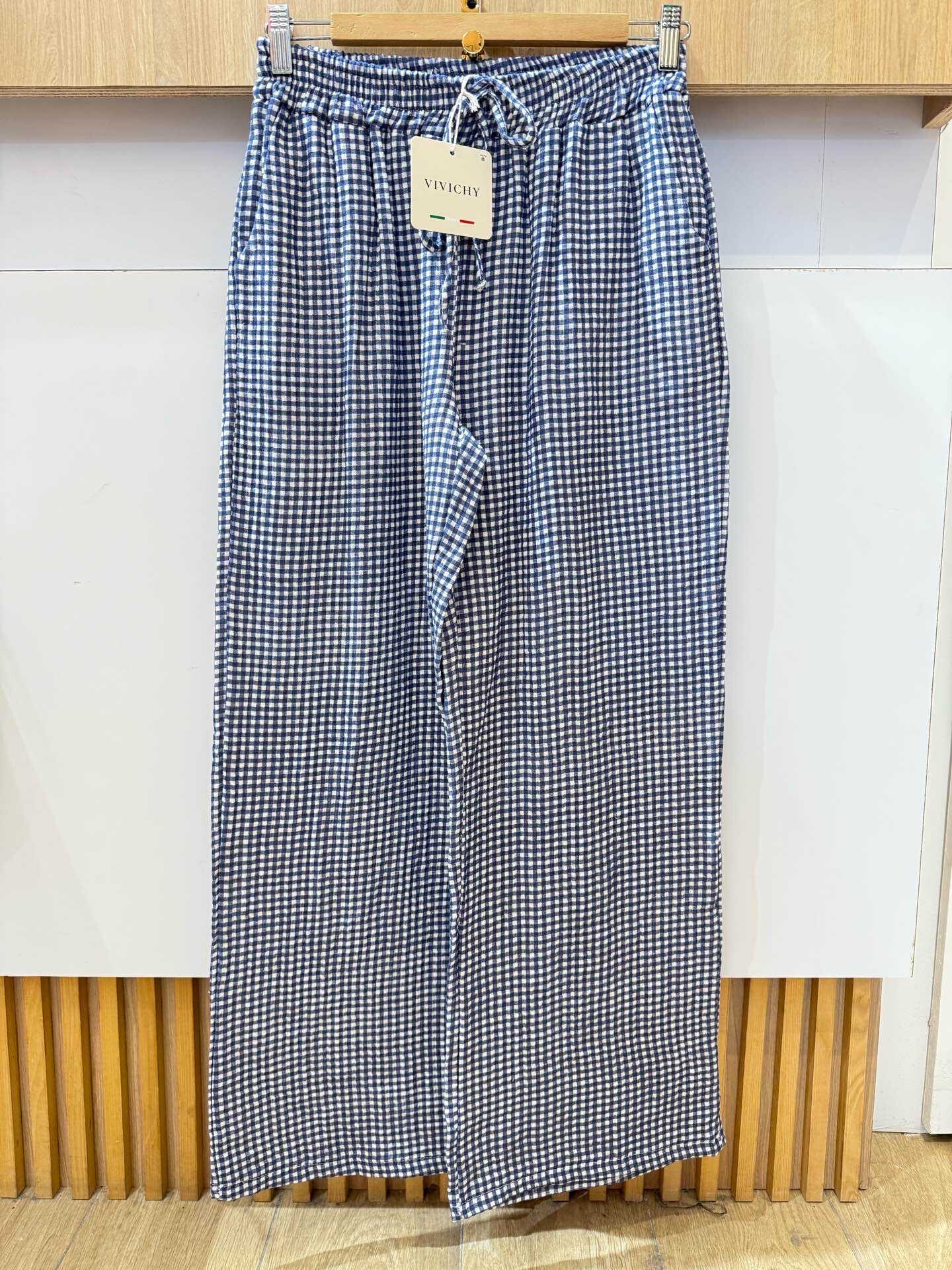Großhändler VIVICHY - Fliese -Baumwollgaze -Hosen mit Verwandten