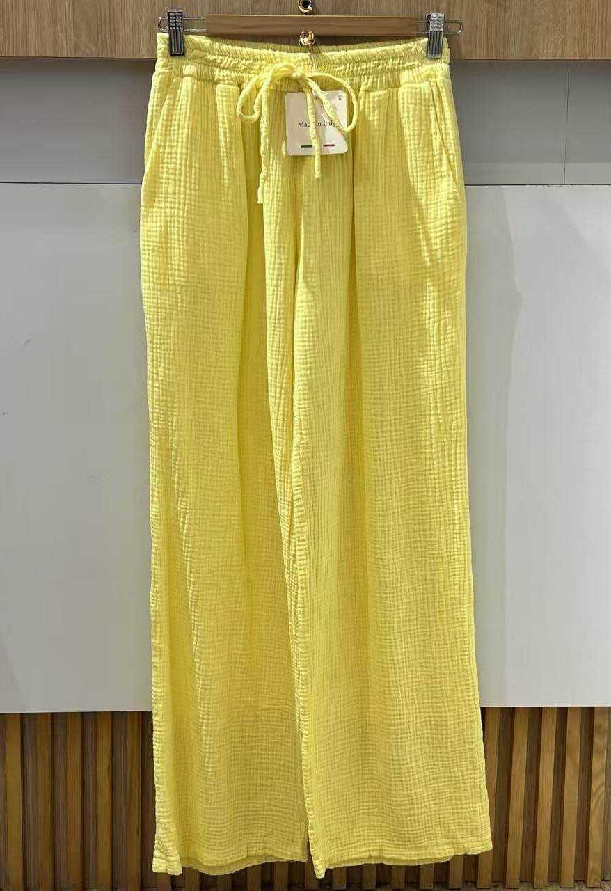 Grossiste VIVICHY - Pantalon gaze de coton avec des poches
