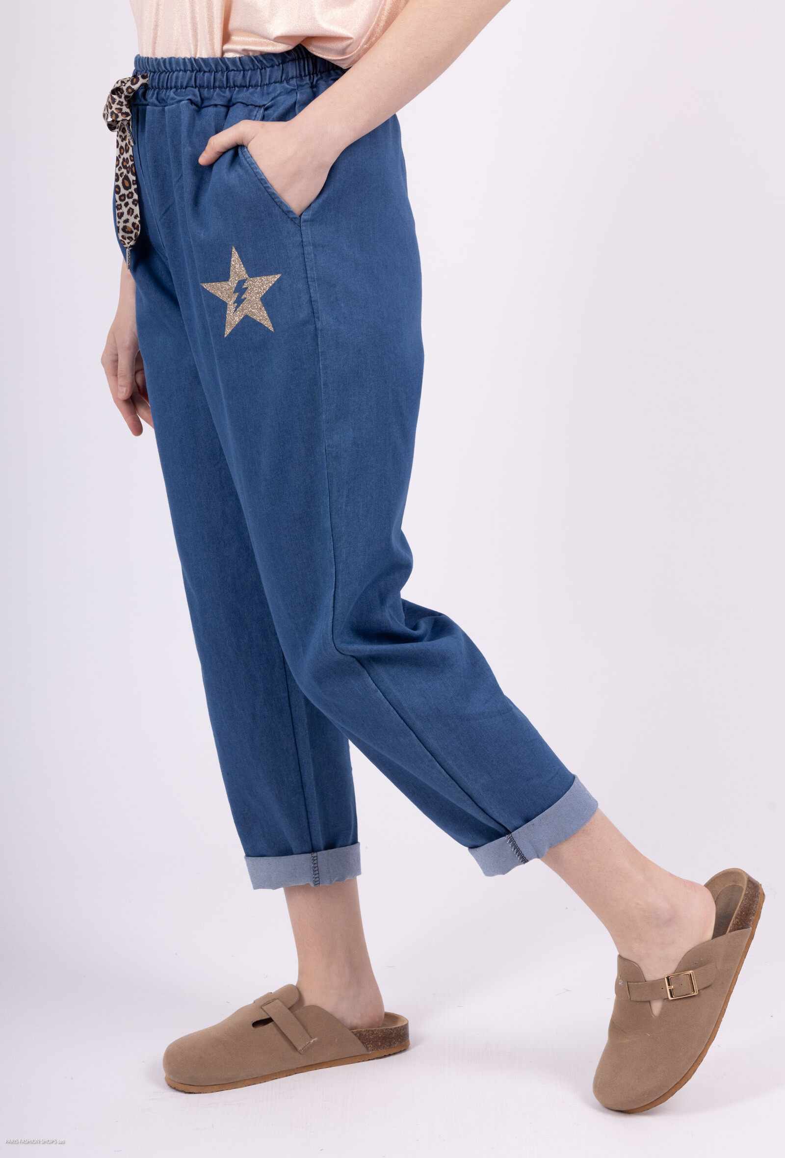 Mayorista VIVICHY - Jean Mom, estampado de estrellas