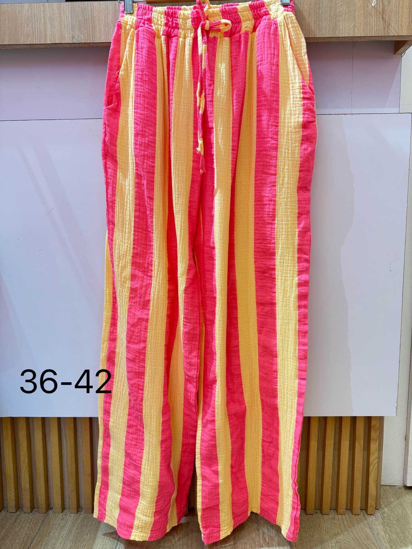 Wholesaler VIVICHY - Striped cotton gauze pants