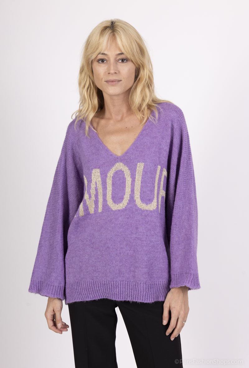 Grossiste VIVICHY - PULL COL V AMOUR