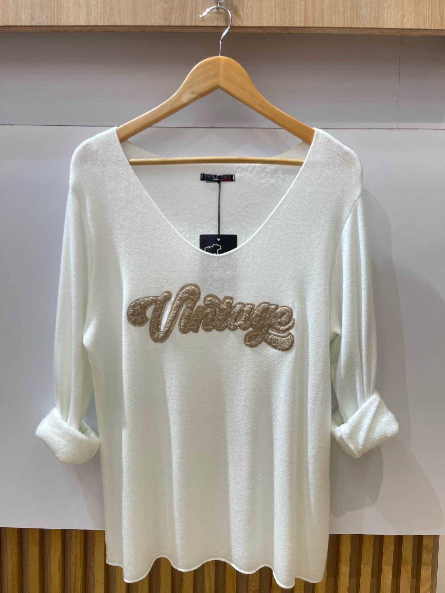 Großhändler VIVICHY - Vintage-Pullover. Sachen drin