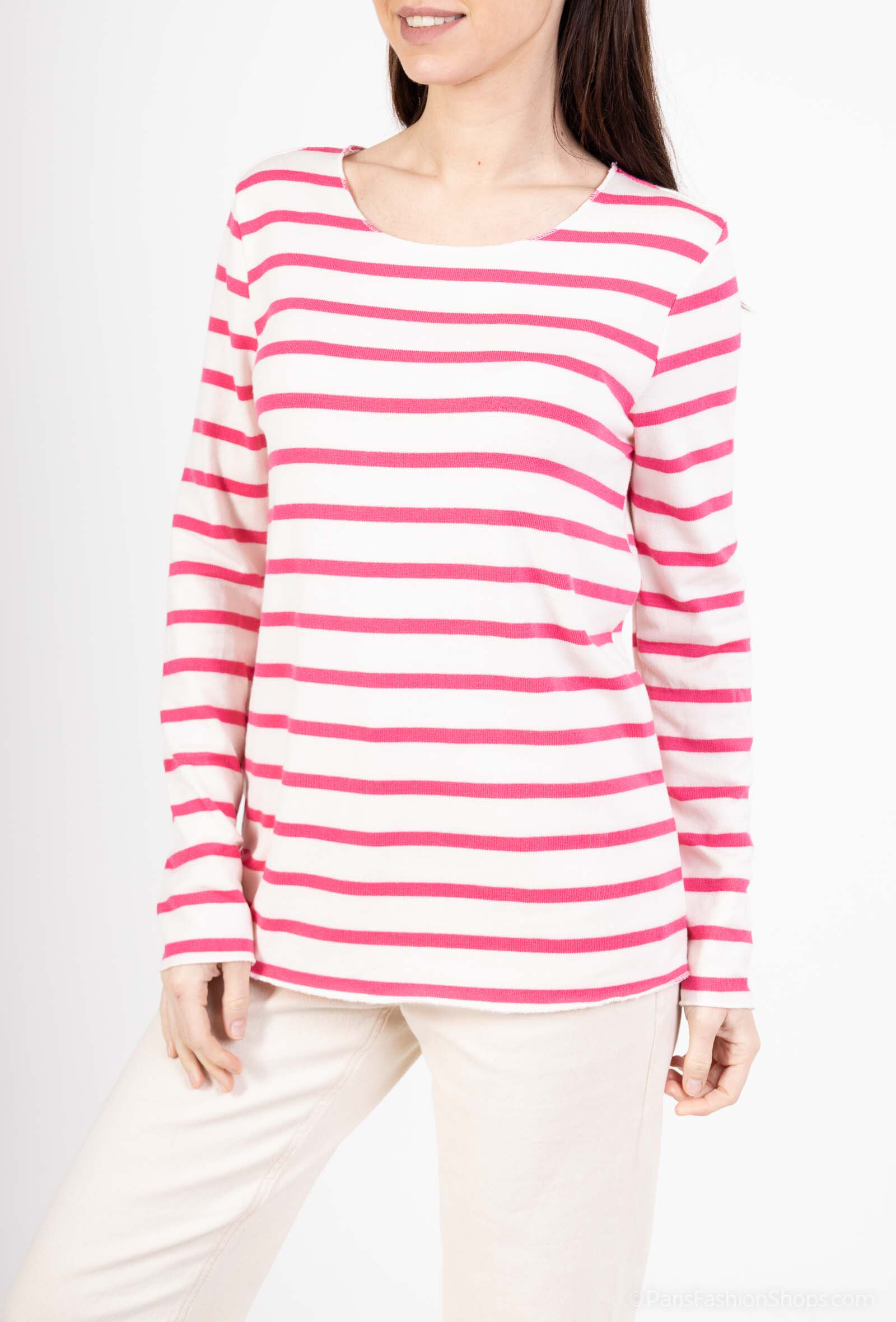 Wholesaler VIVICHY - Fine neck sweater long stripes