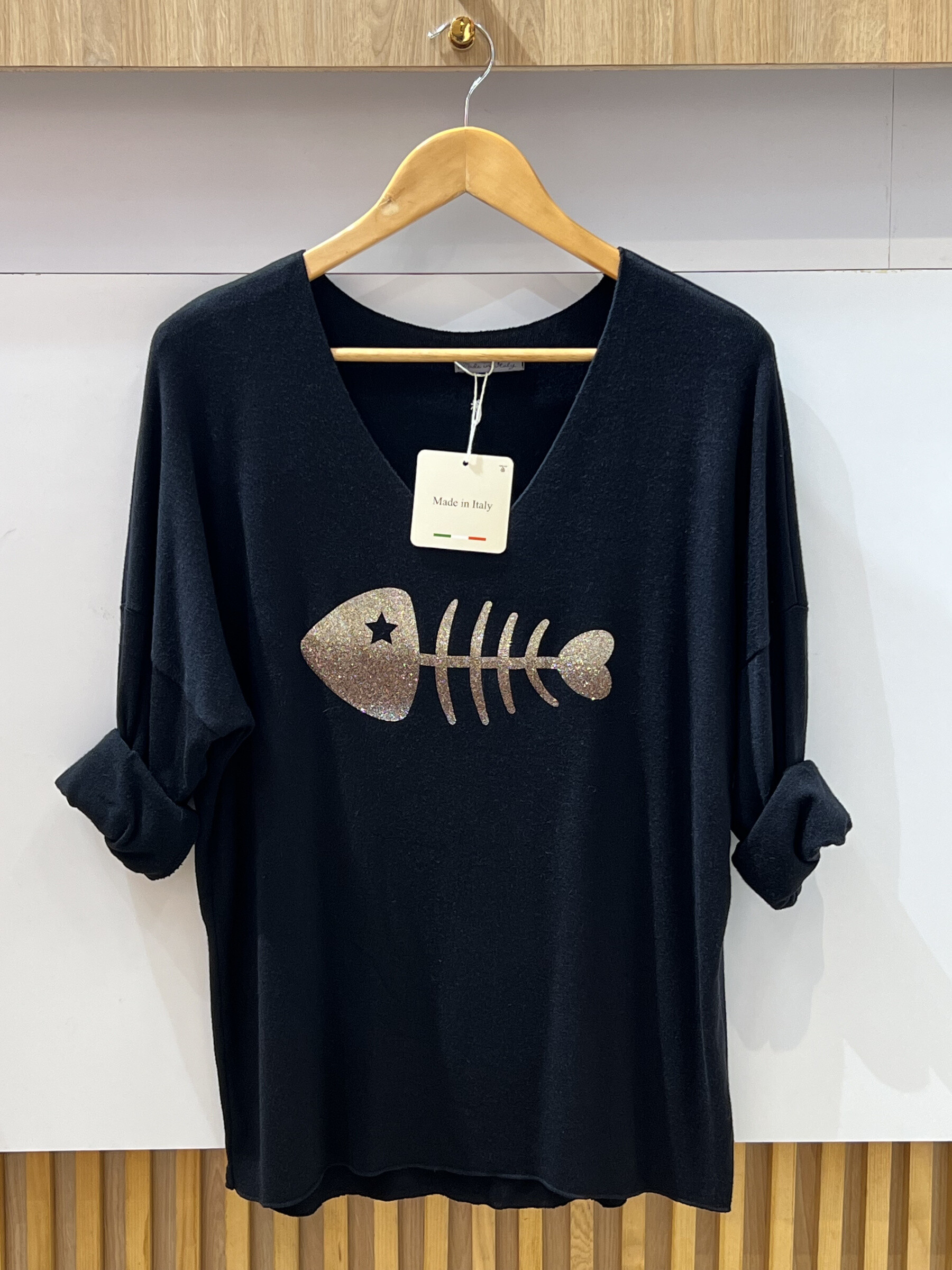 Wholesaler VIVICHY - T-shirt with long sleeves, with fish print