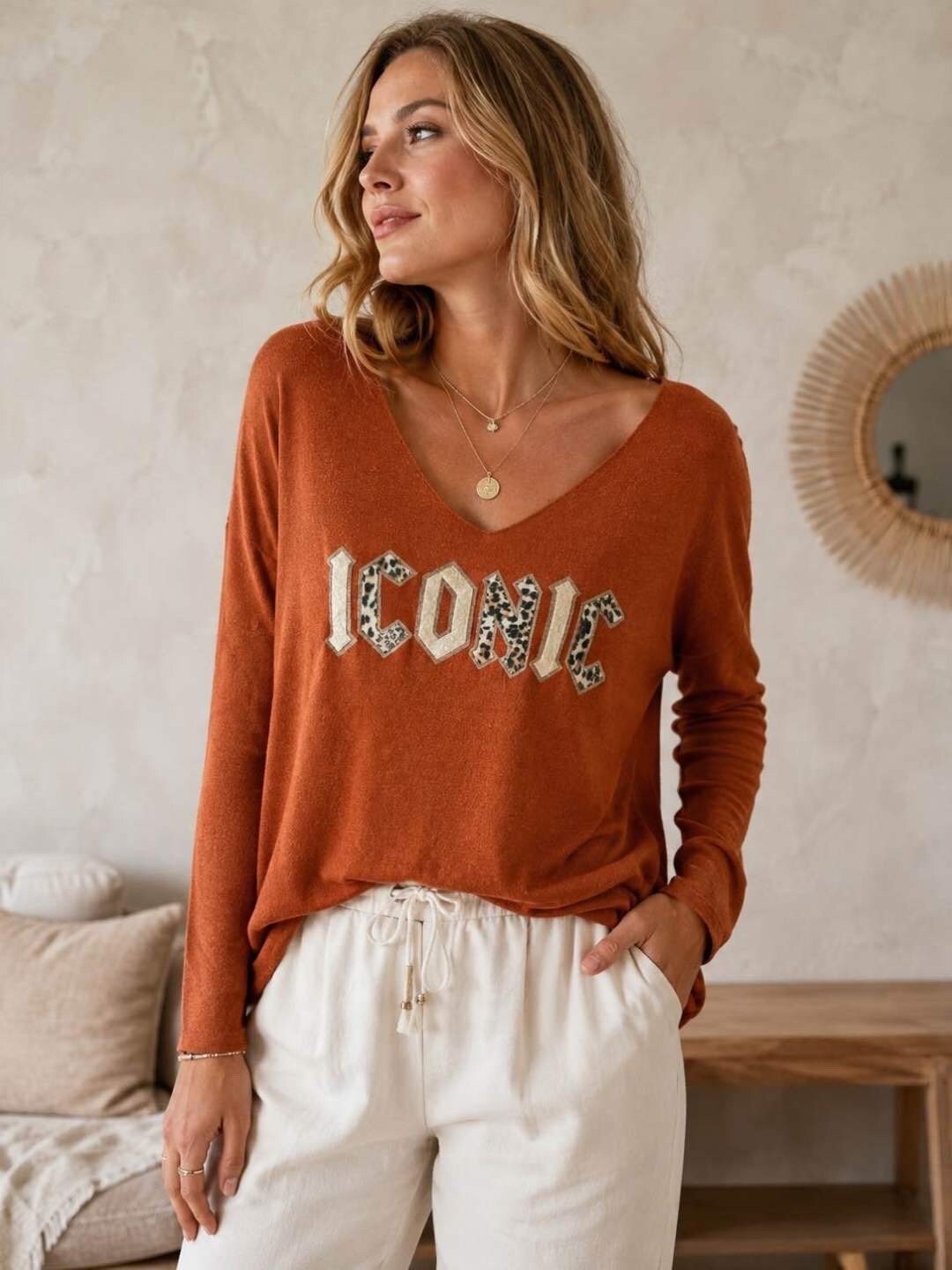 Mayorista VIVICHY - Jersey fino con estampado ICÓNICO