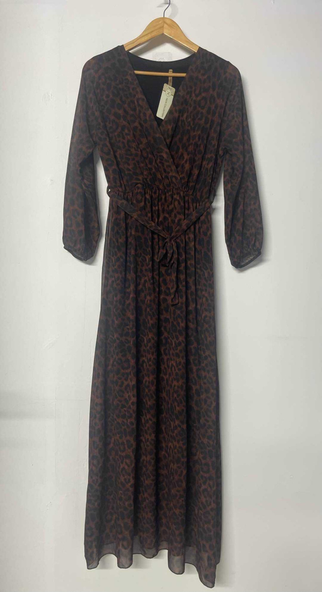 Mayorista VIVICHY - VESTIDO LARGO LEOPARDO