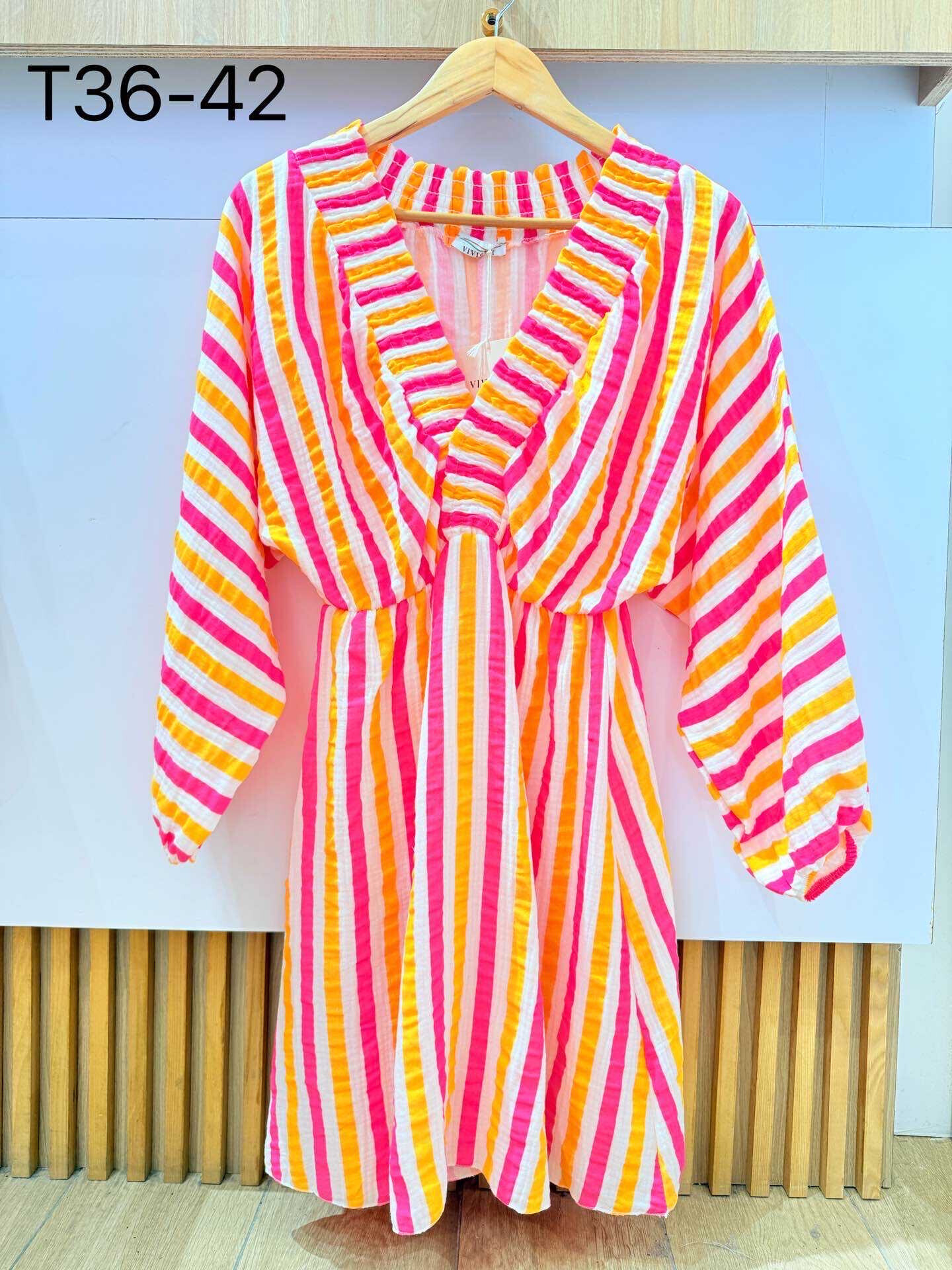 Mayorista VIVICHY - Vestido de algodón de algodón de flujo