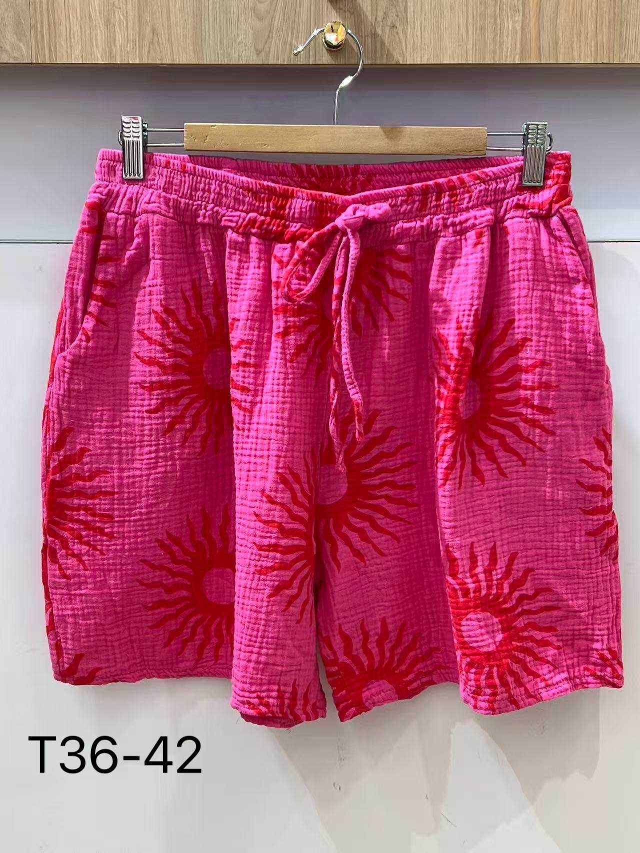 Wholesaler VIVICHY - Cotton shorts with soleil printed pockets