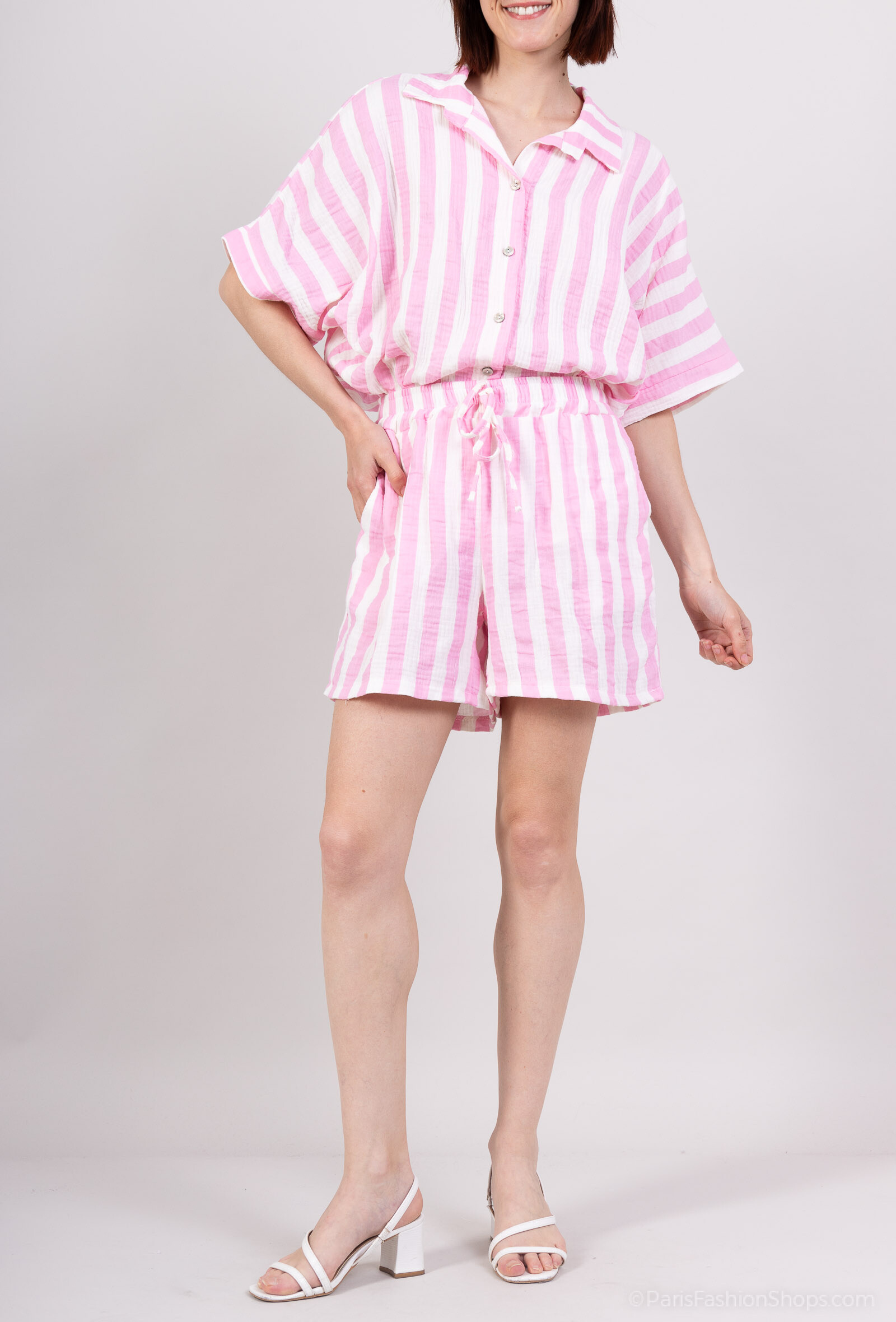 Wholesaler VIVICHY - Striped cotton shorts