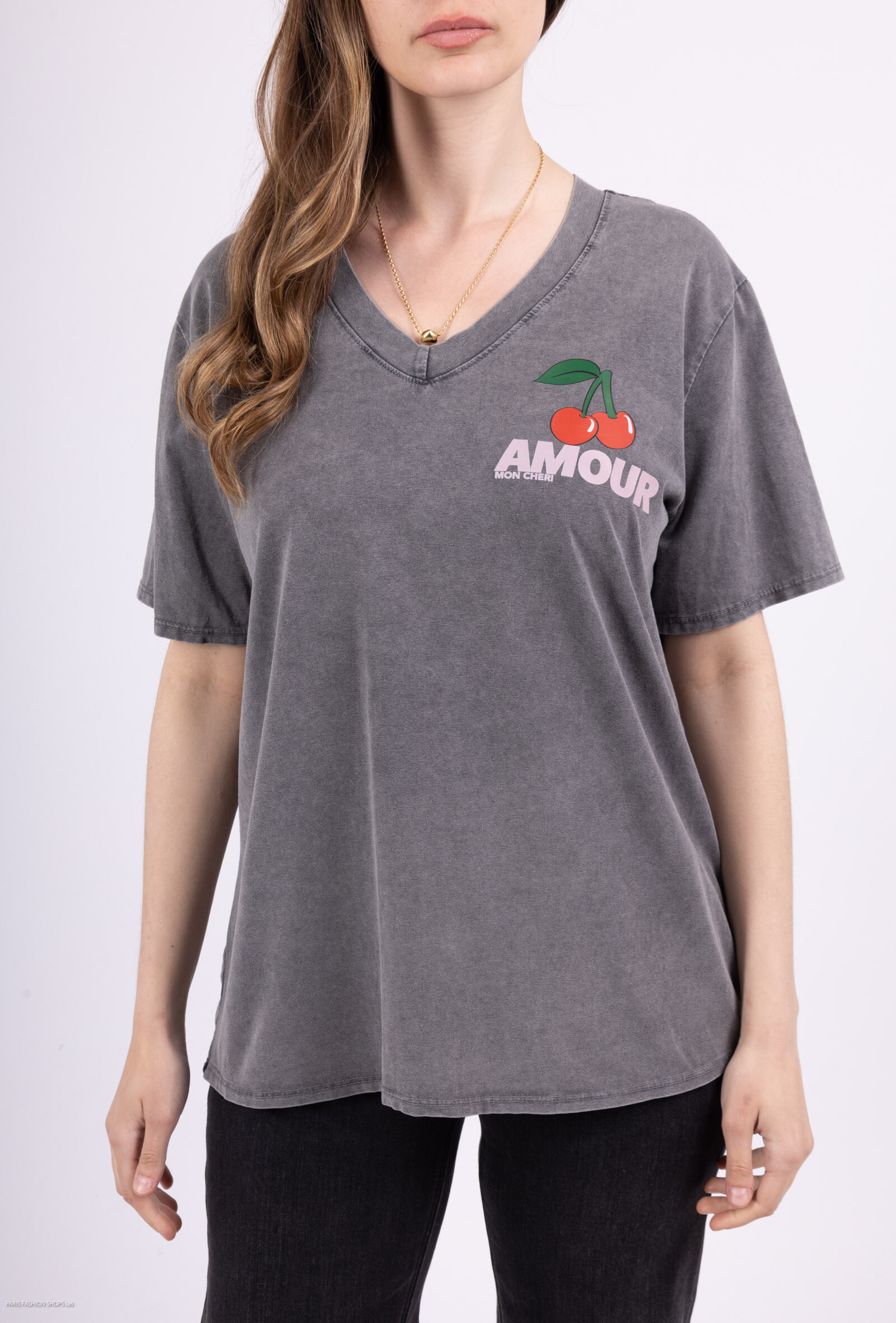 Mayorista VIVICHY - Camiseta desteñida con estampado