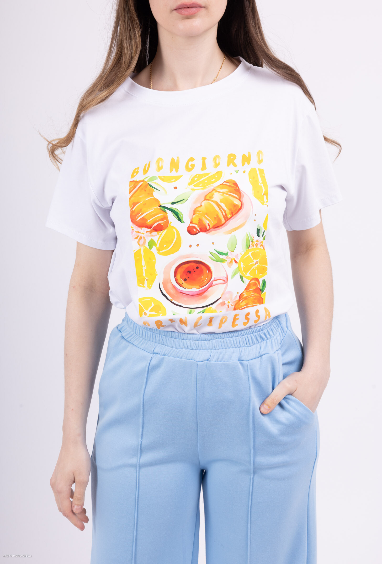 Mayorista VIVICHY - Camiseta con estampado de desayuno