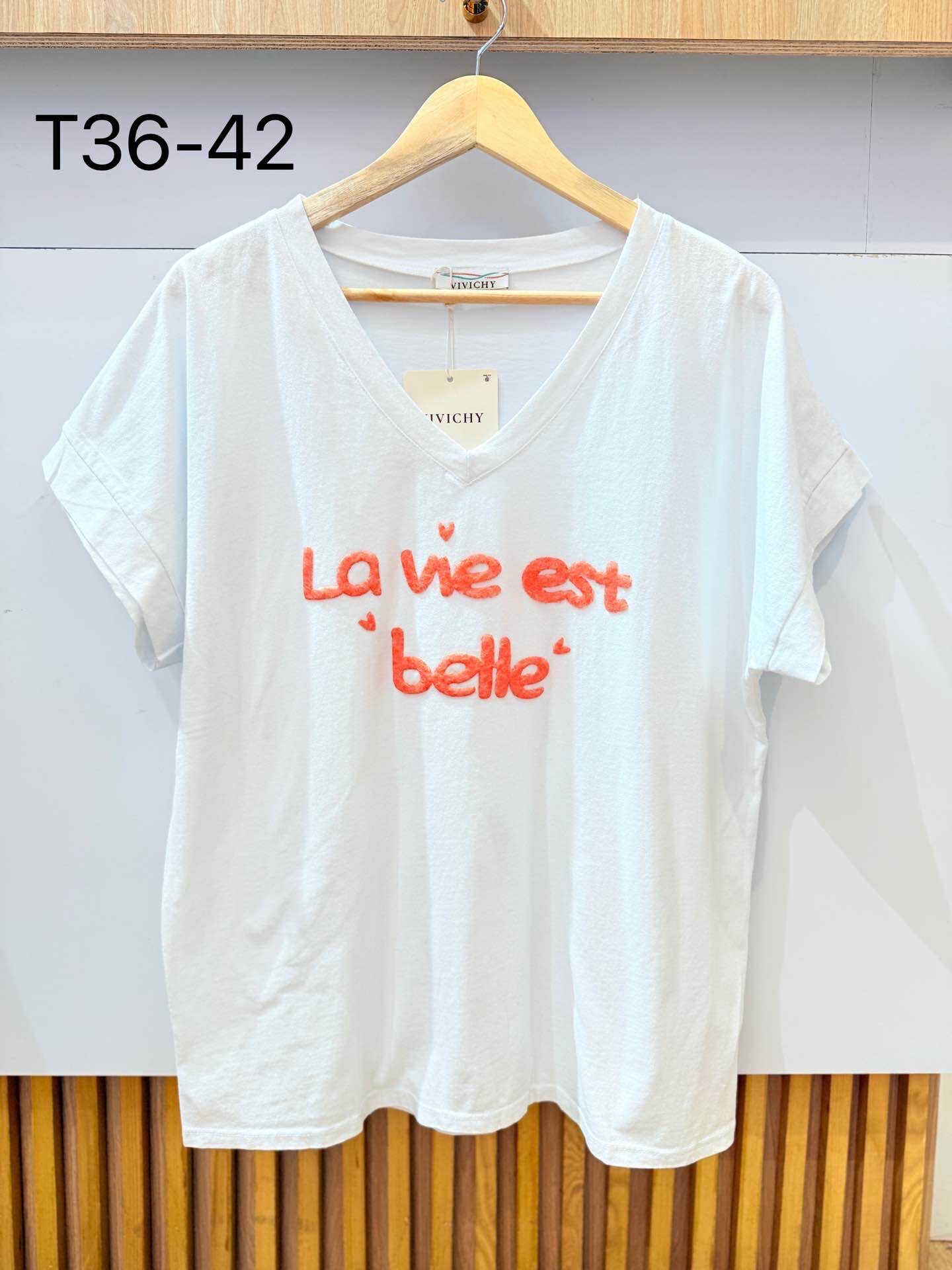 Wholesaler VIVICHY - V-neck t-shirt