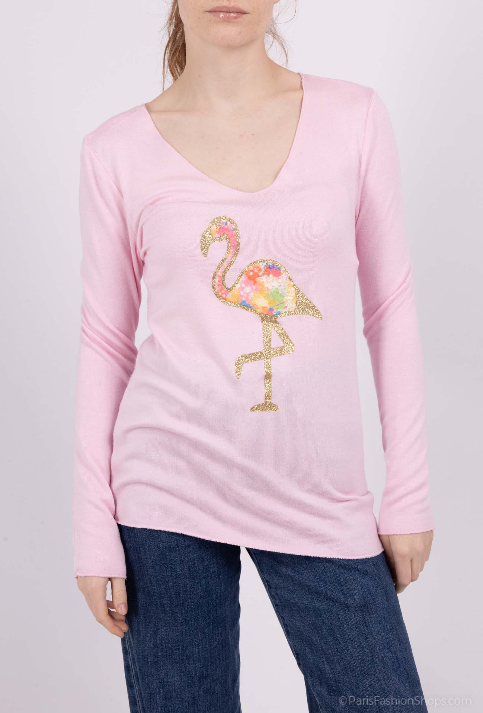 Mayorista VIVICHY - Camiseta de manga larga con cuello de pico, Estampado de llamas rojas