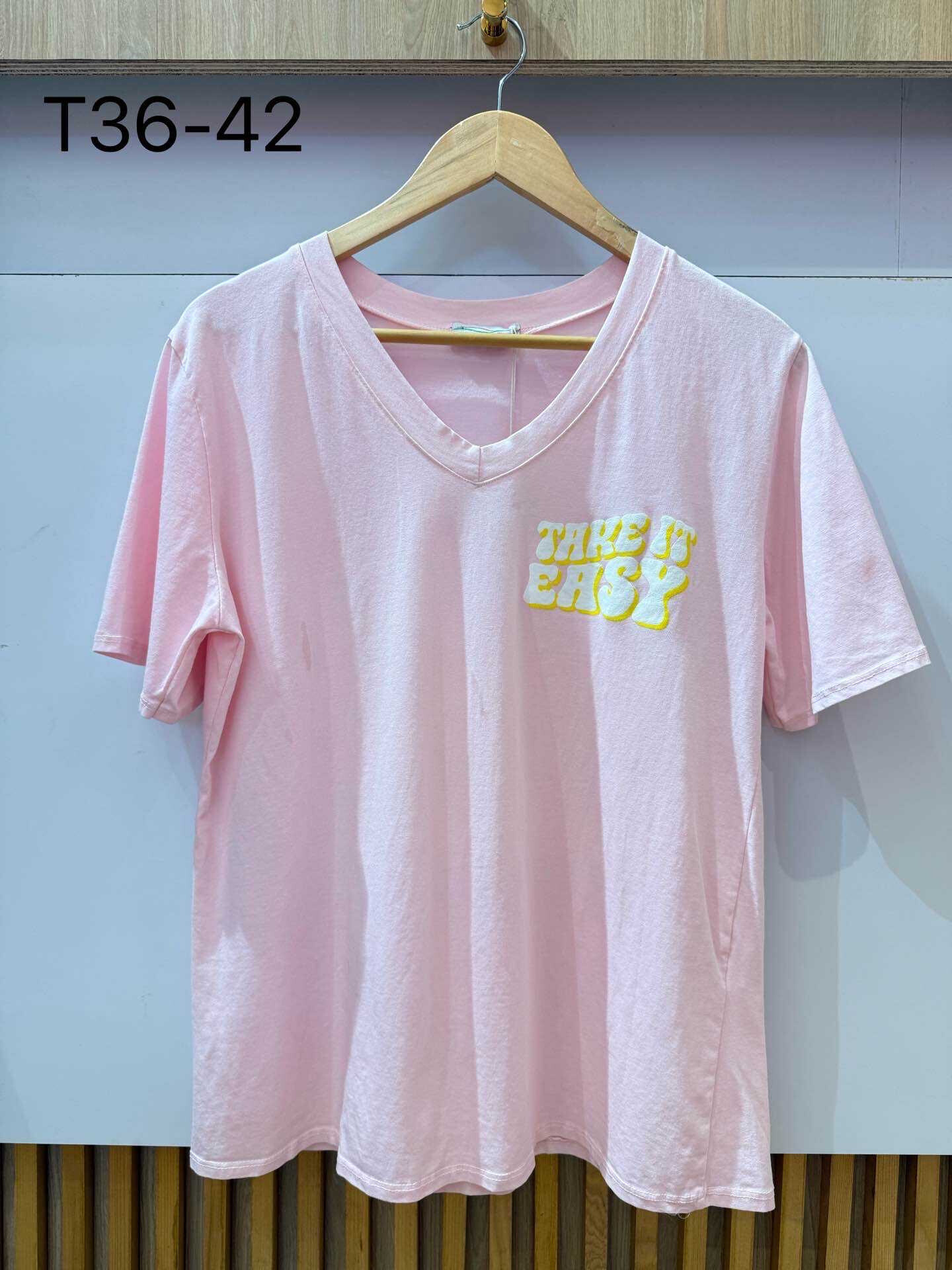 Wholesaler VIVICHY - V-neck t-shirt with print