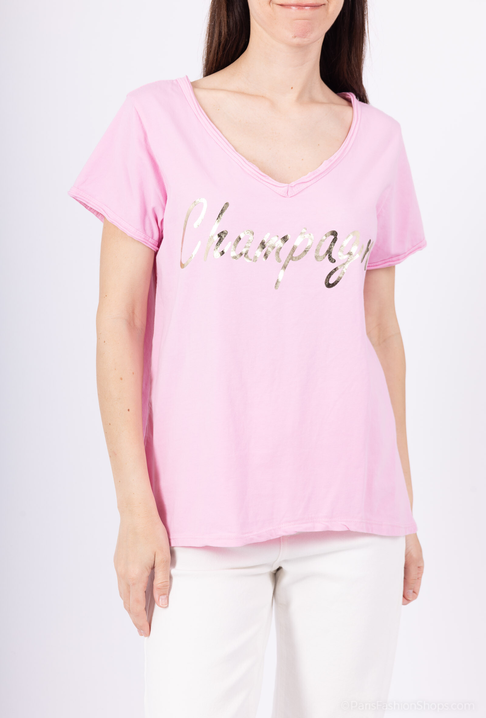 Wholesaler VIVICHY - Champagne printed t-shirt