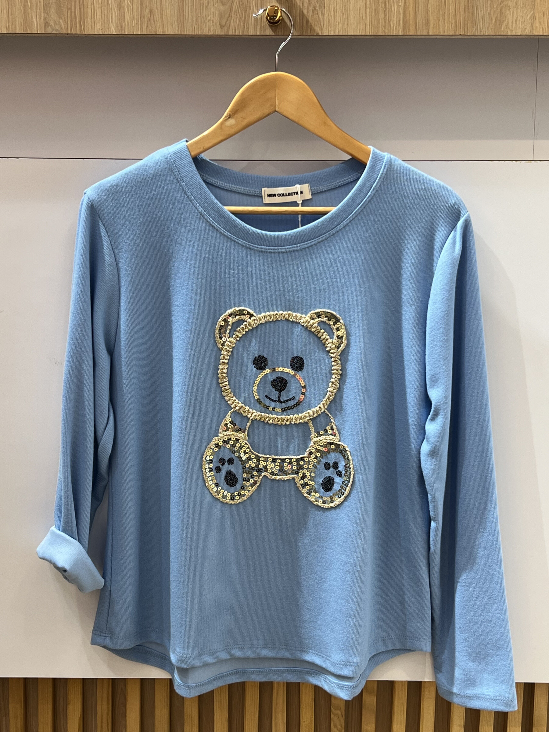 Mayorista VIVICHY - Camiseta de manga larga con cuello redondo y estampado de ositos