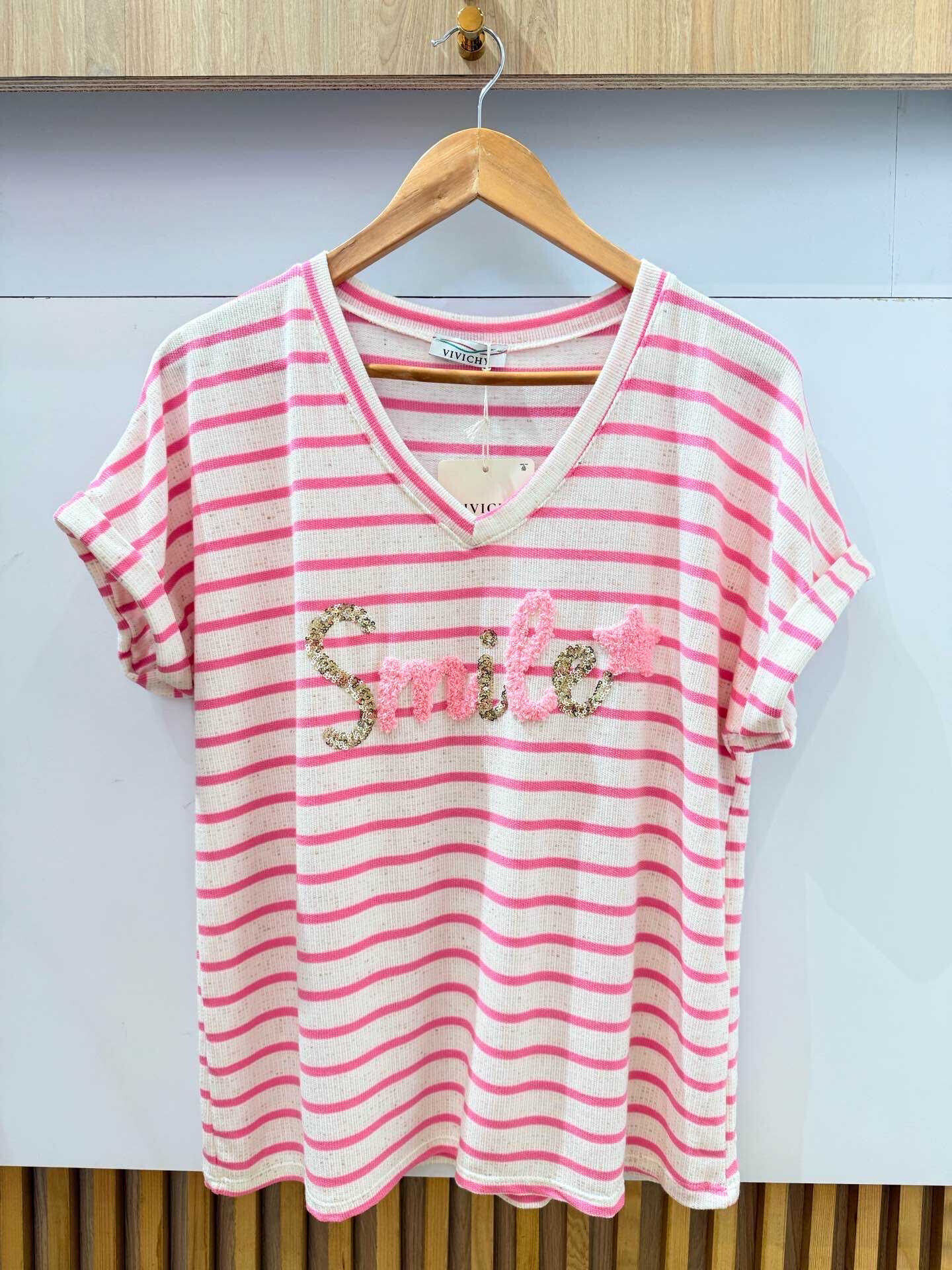 Mayorista VIVICHY - Camiseta con fibra de lino, sonrisa de borde