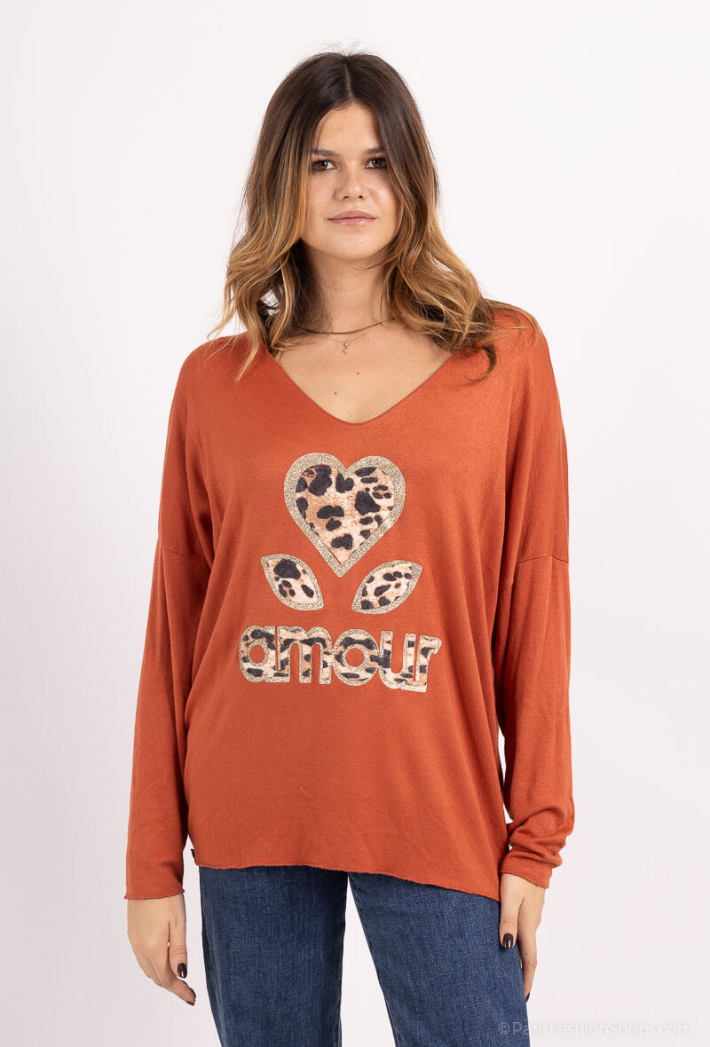 Wholesaler VIVICHY - V NECK TOP. LONG SLEEVES