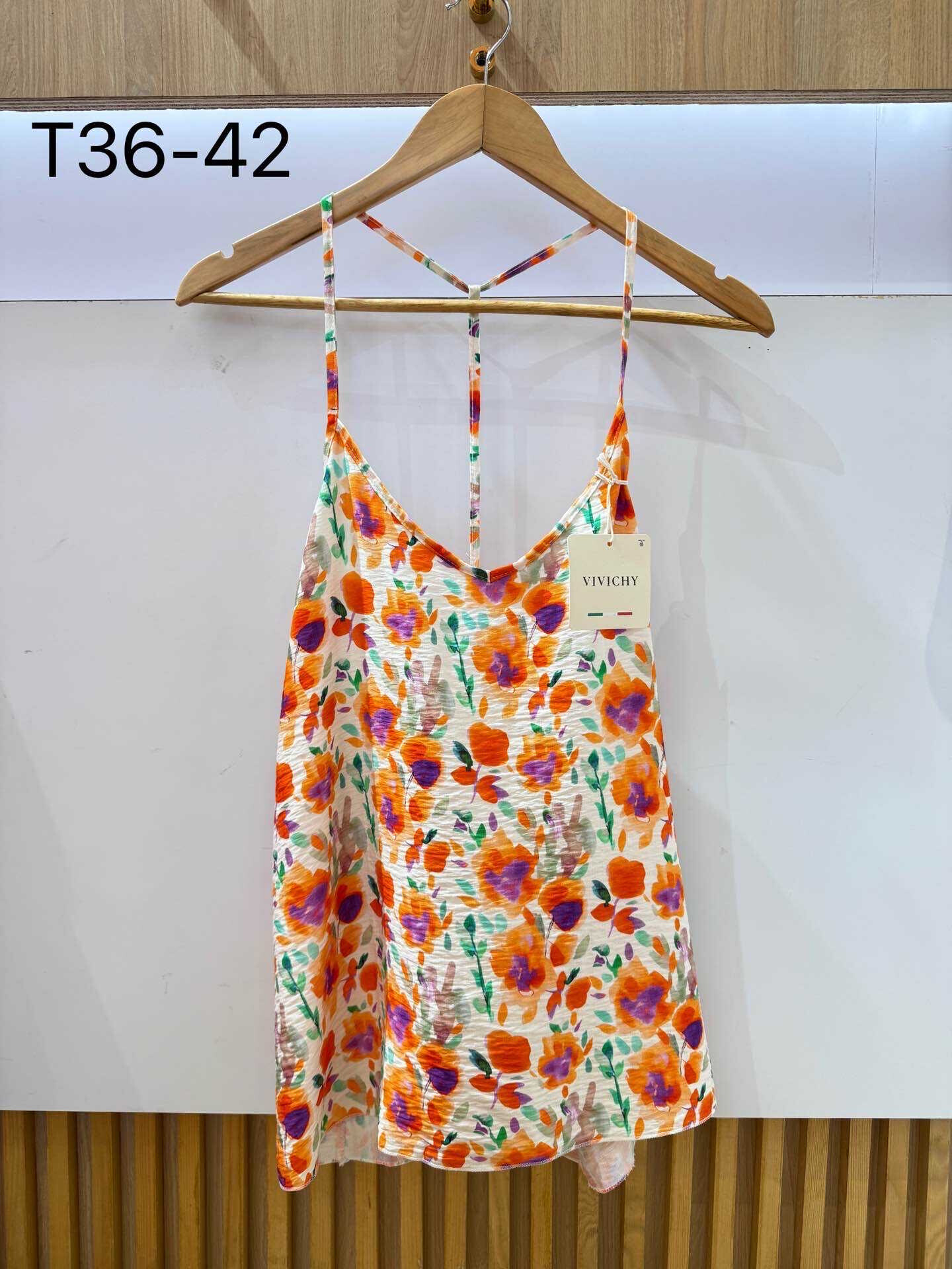 Wholesaler VIVICHY - Top bare back with flowers print