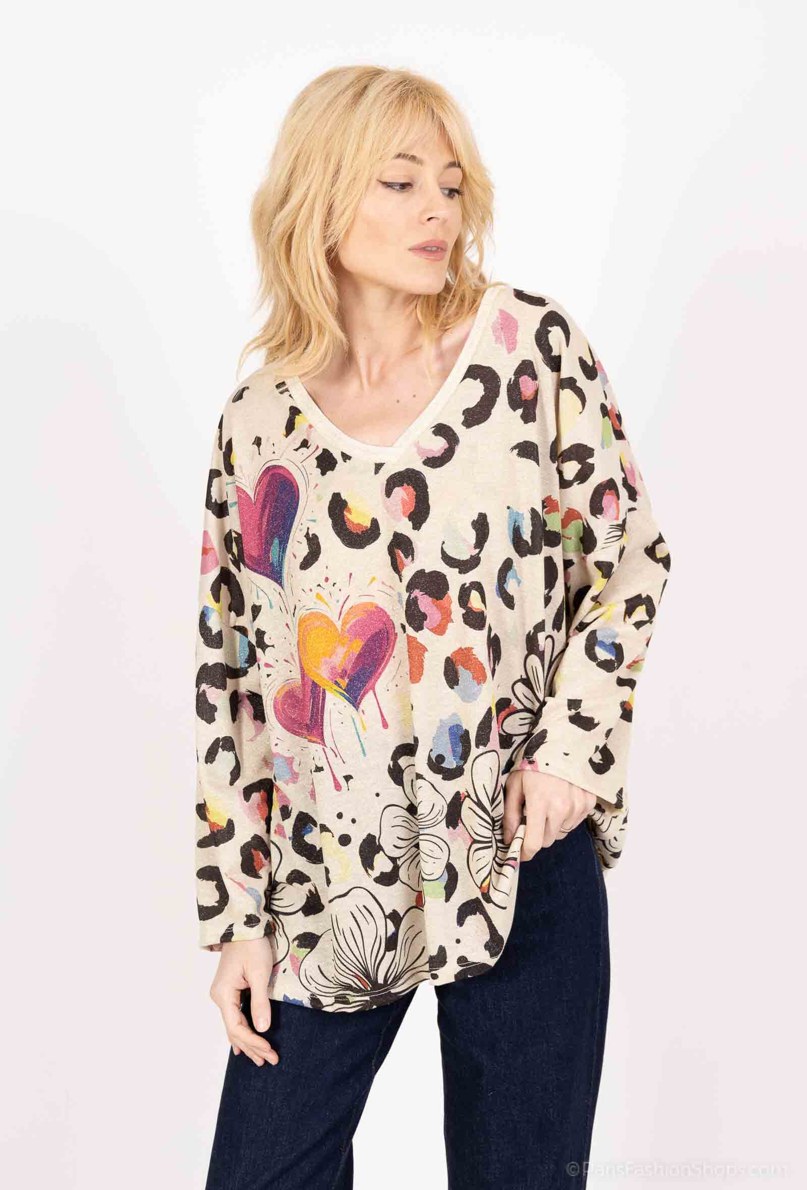 Mayorista VIVICHY - camiseta con estampado de corazones