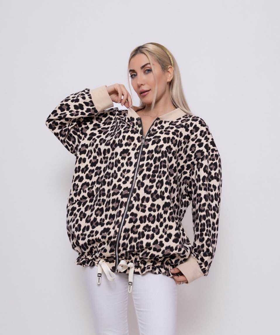 Mayorista VIVICHY - Chaqueta de bombas estampadas con leopardo