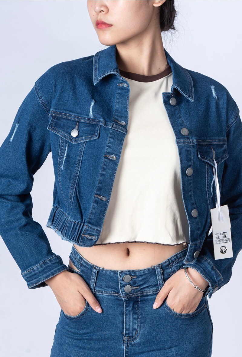 Grossista VIVID - Giacca di jeans tagliata