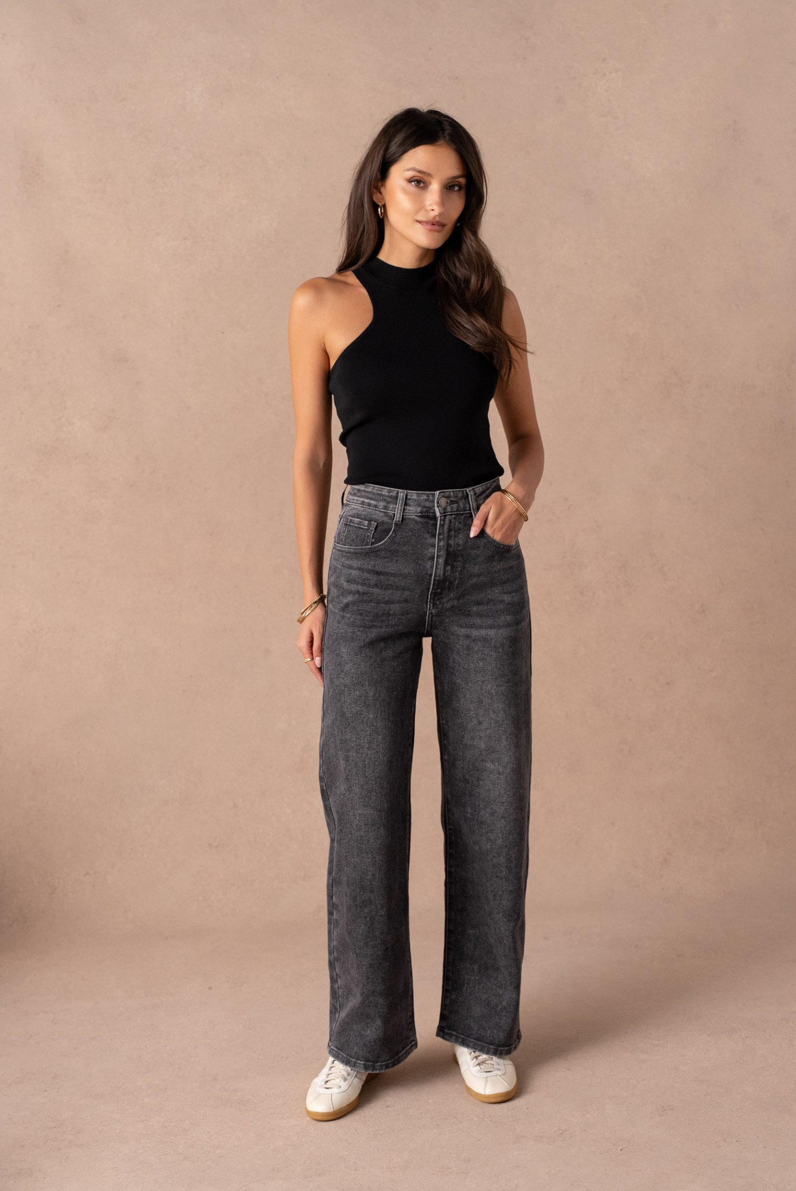Wholesaler VIVID - Grey baggy jeans