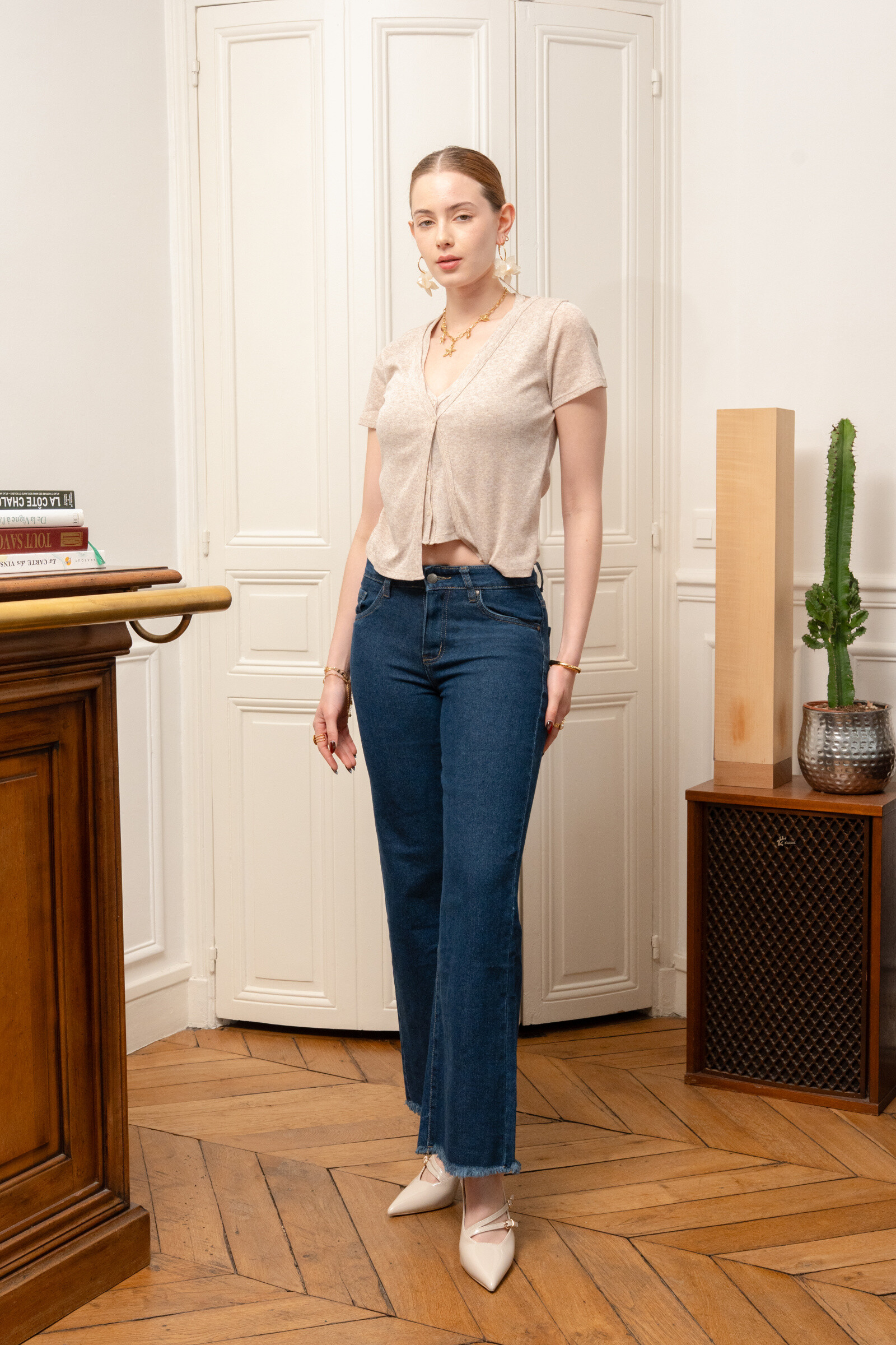 Großhändler VIVID - Weite Fransenjeans