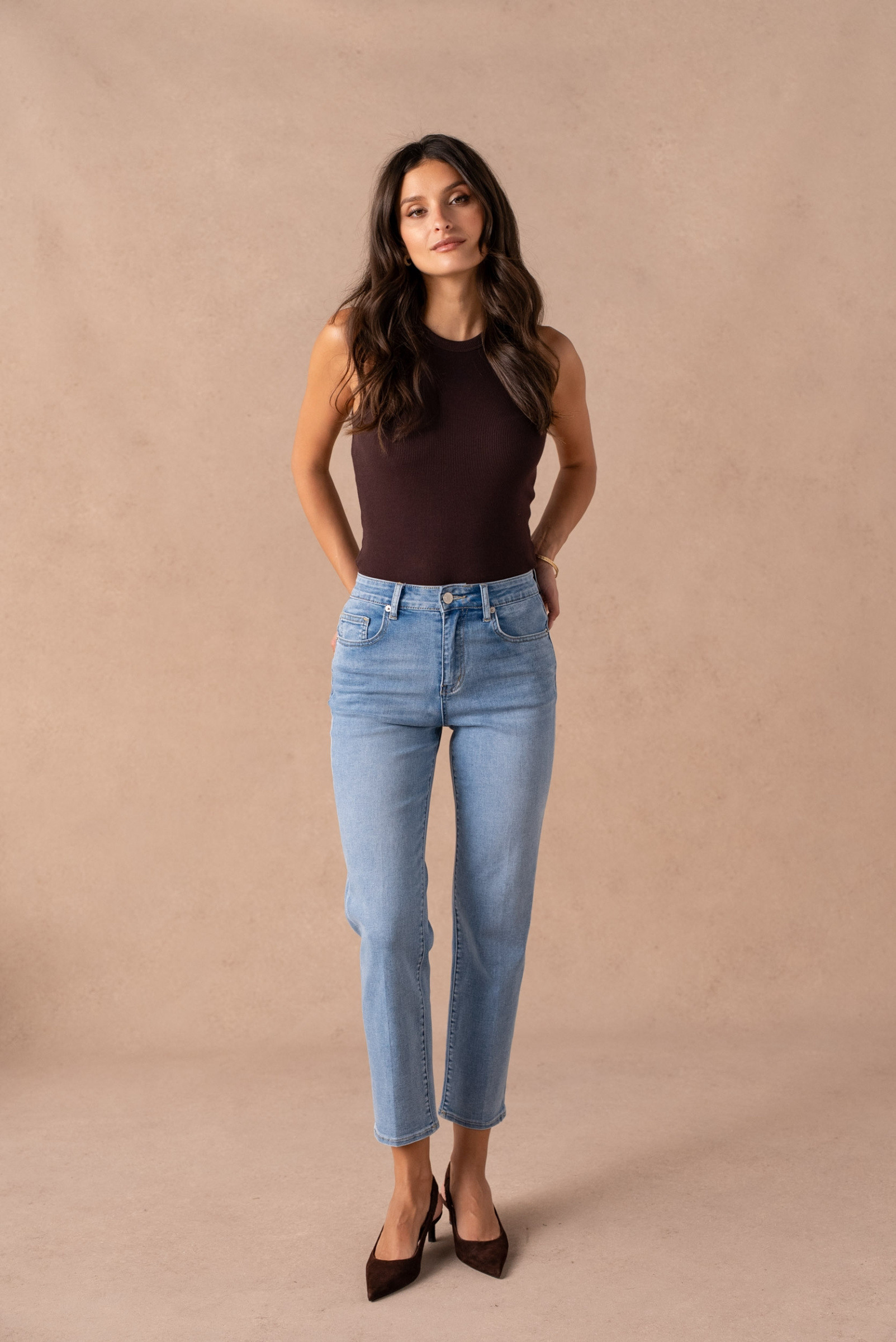 Wholesaler VIVID - Mom jeans with center pleat