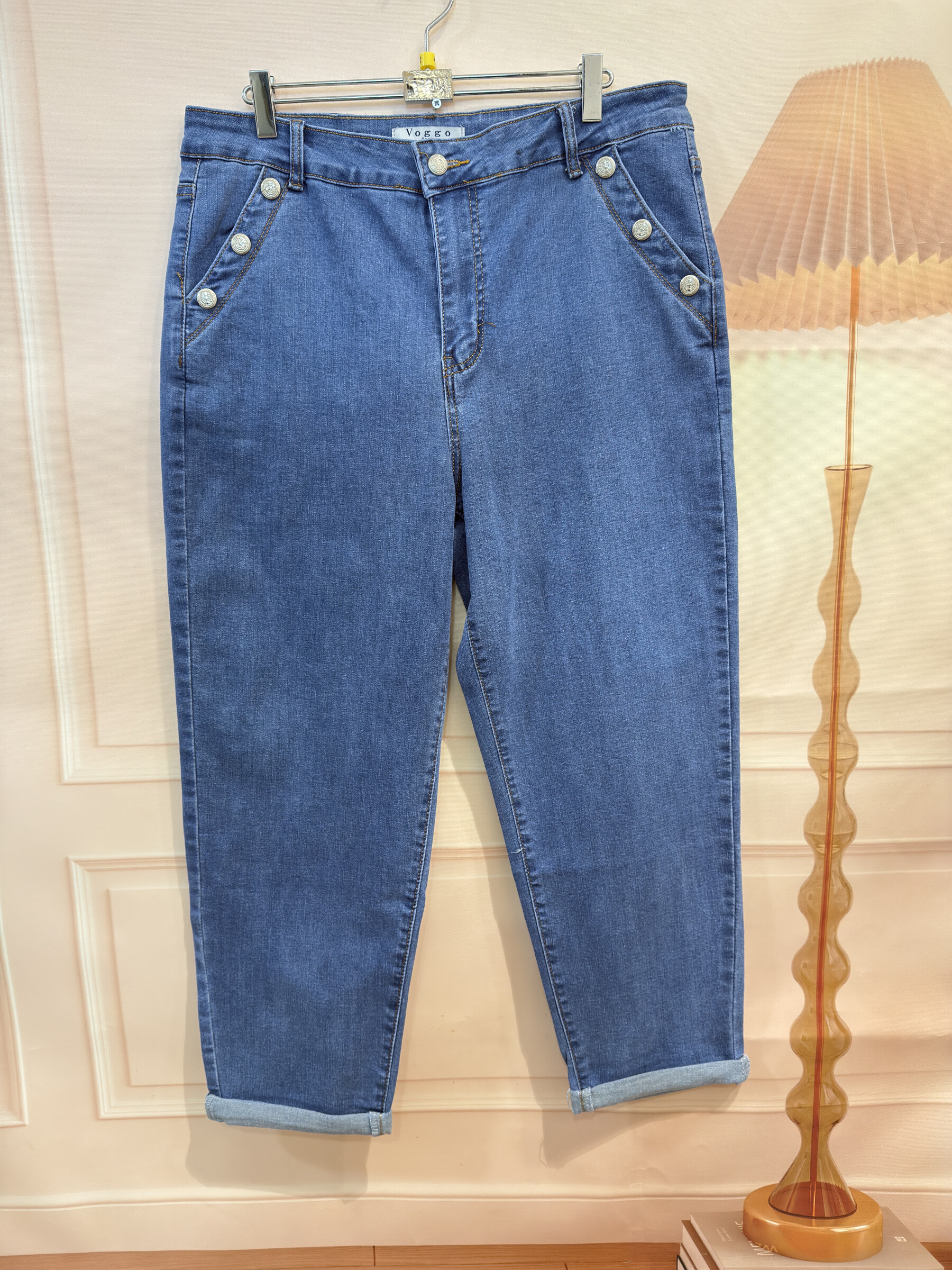 Wholesaler VOGGO - Mom fit jeans with buttons - Plus size