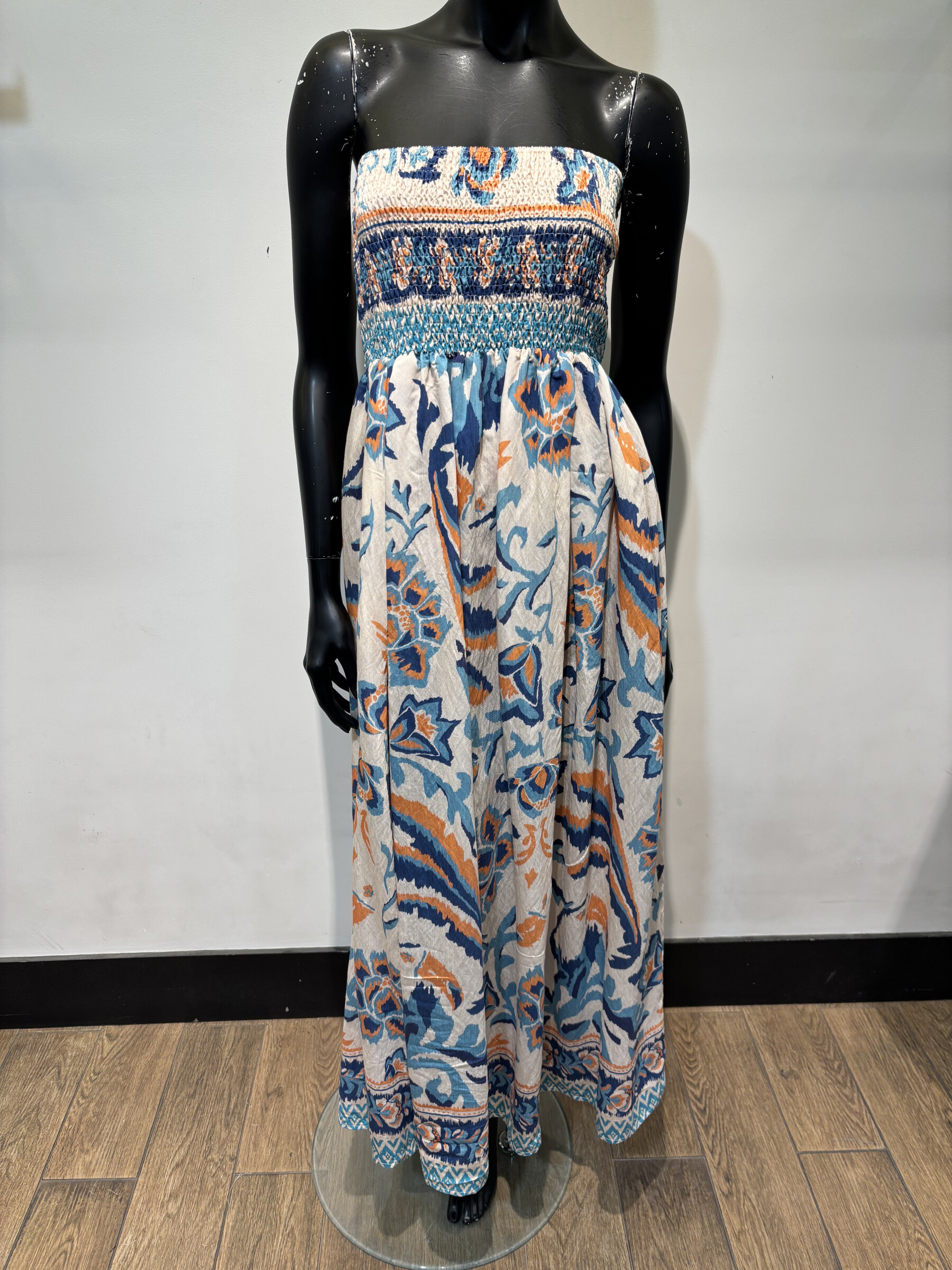 Wholesaler Voyelles - printed bustier dress