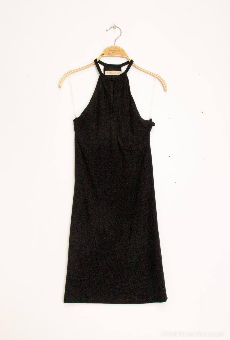 Wholesaler Voyelles - Sequin chest slit dress